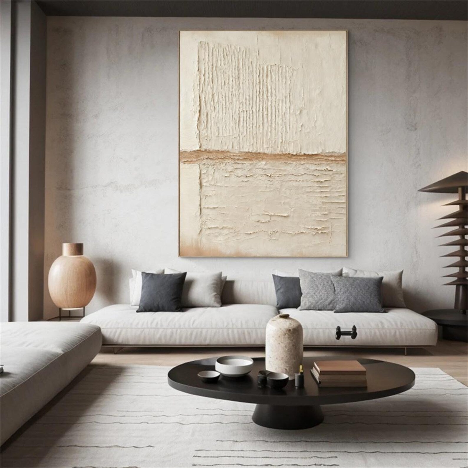 Textured Neutral Rhythm | Cream Beige