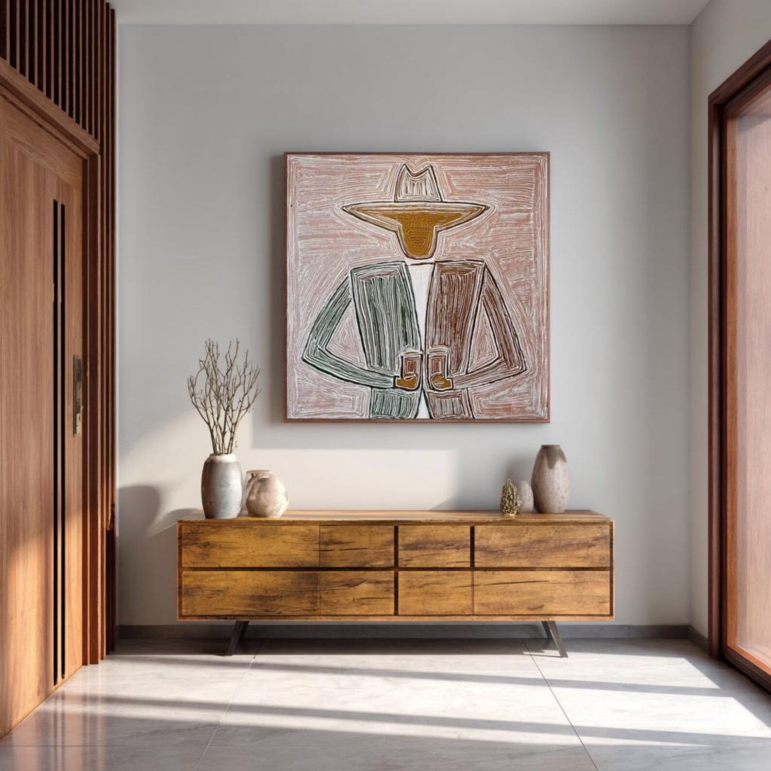 Textured Figure Art | Modern Serenity