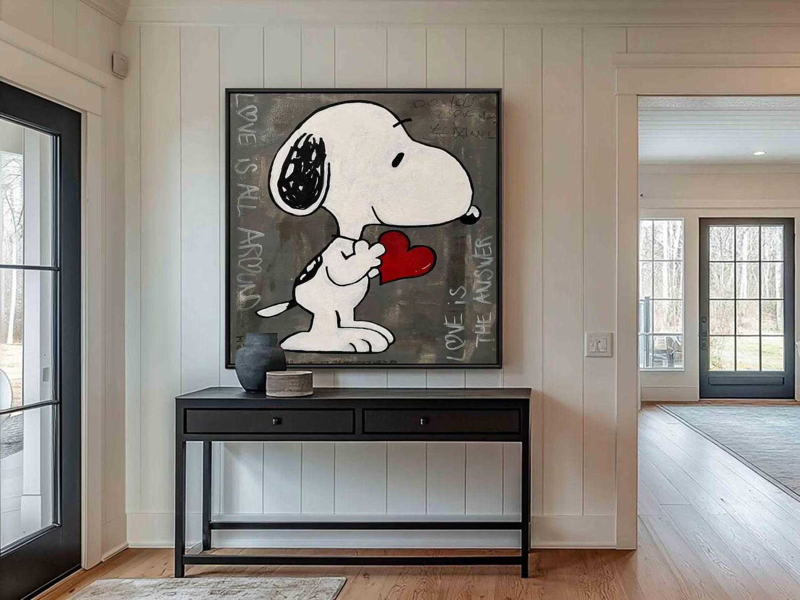 Textured Romantic Graffiti | Snoopy Heart