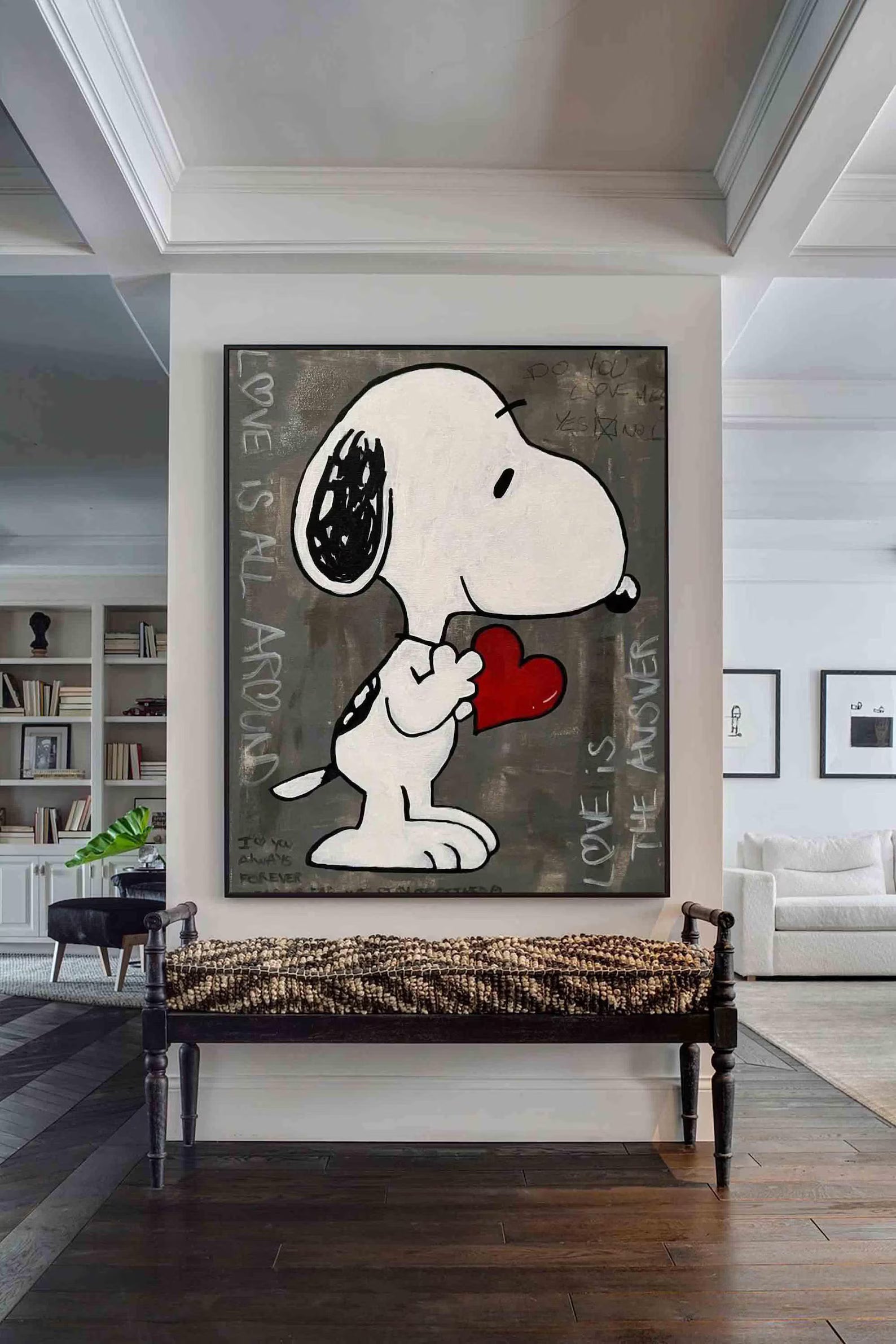 Textured Romantic Graffiti | Snoopy Heart