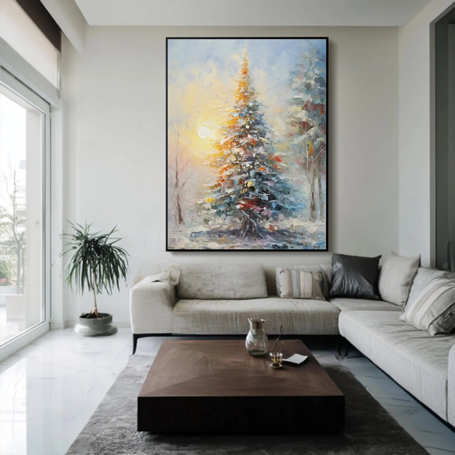 Textured Pine Opulence | Sunset Frost