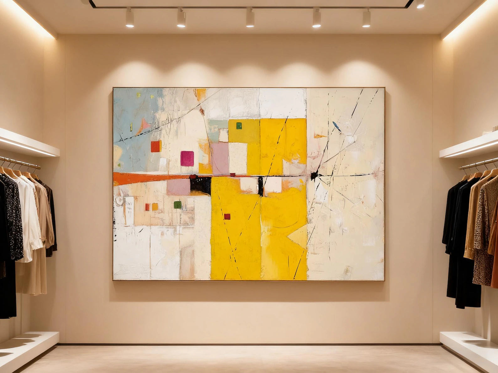 Textured Colorful Geometry | Yellow White