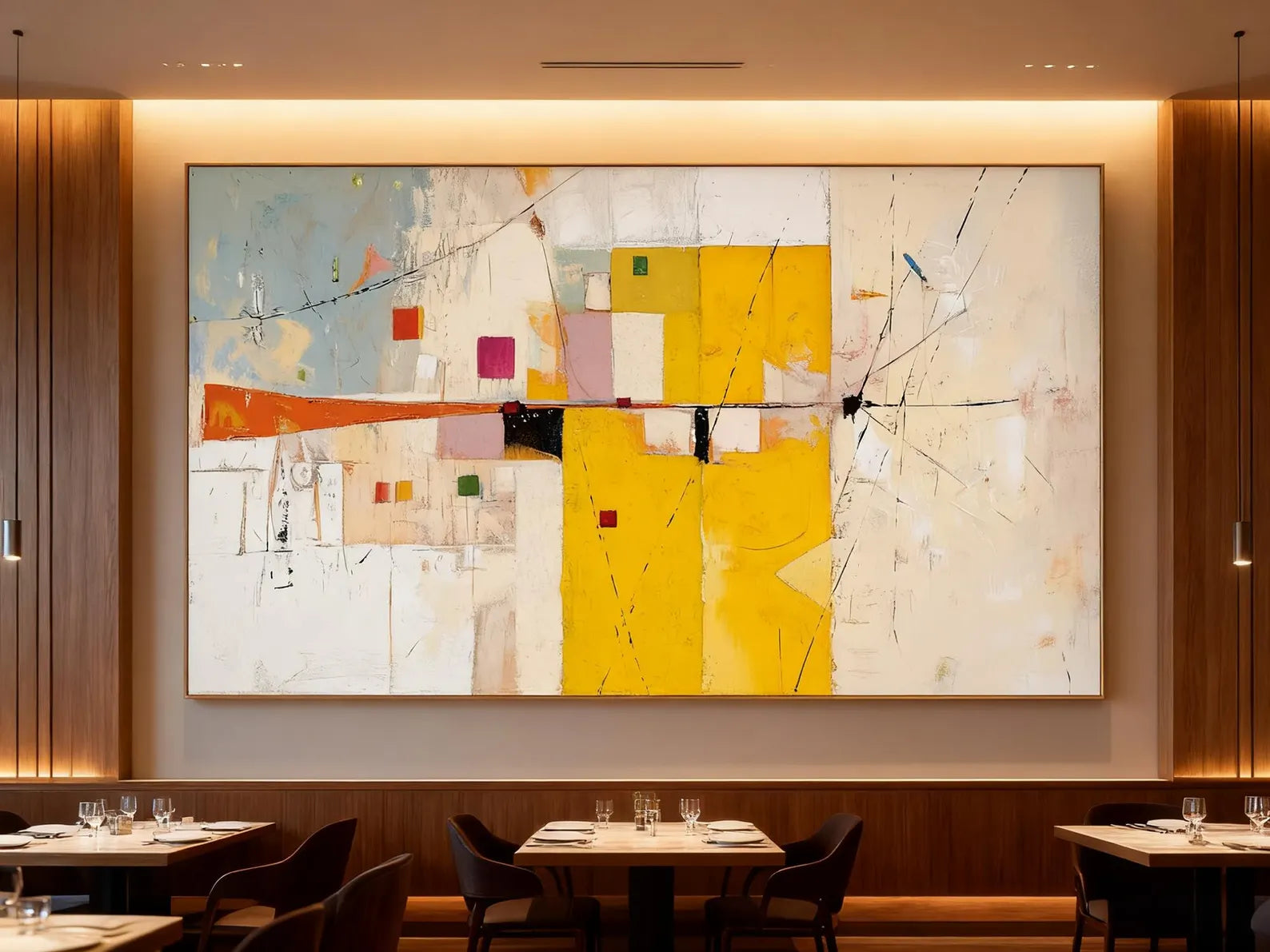 Textured Colorful Geometry | Yellow White