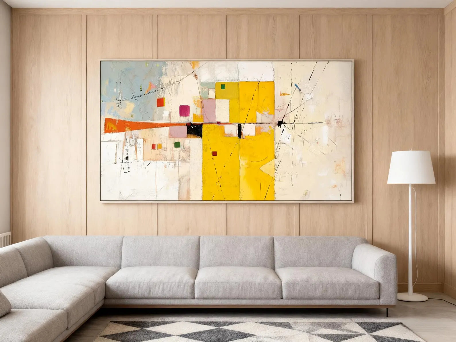 Textured Colorful Geometry | Yellow White