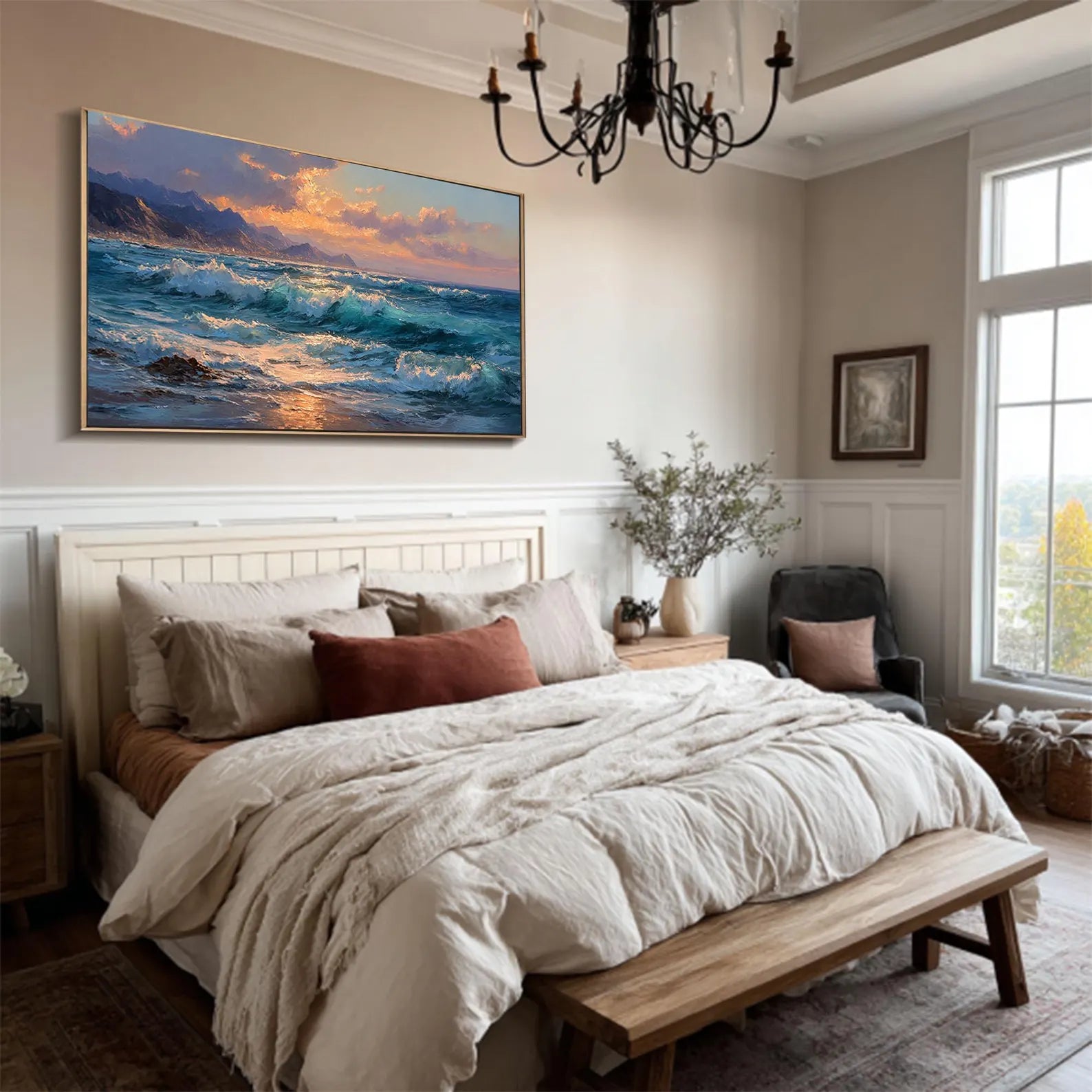 Textured Coastal Opulence | Sunset Swell