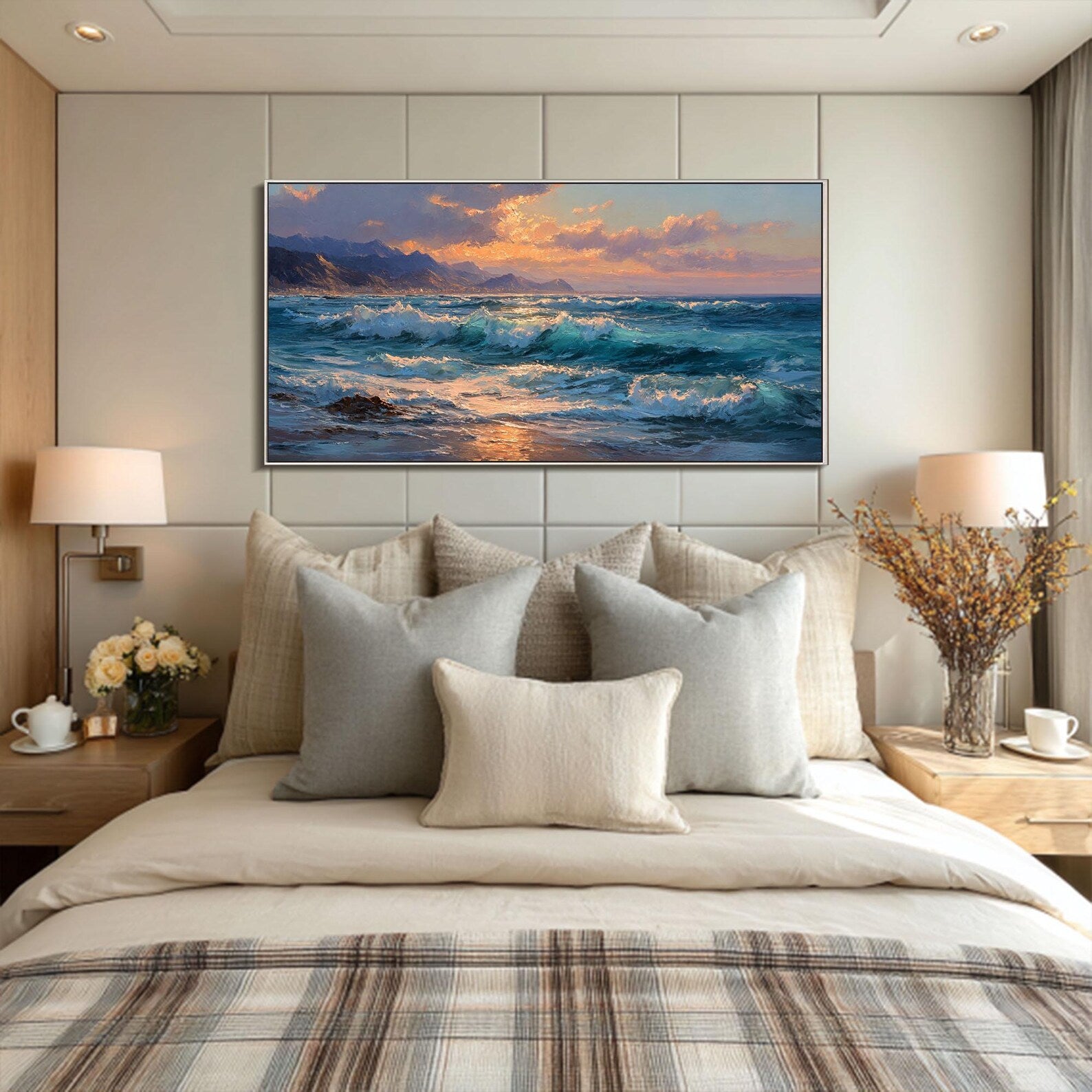 Textured Coastal Opulence | Sunset Swell