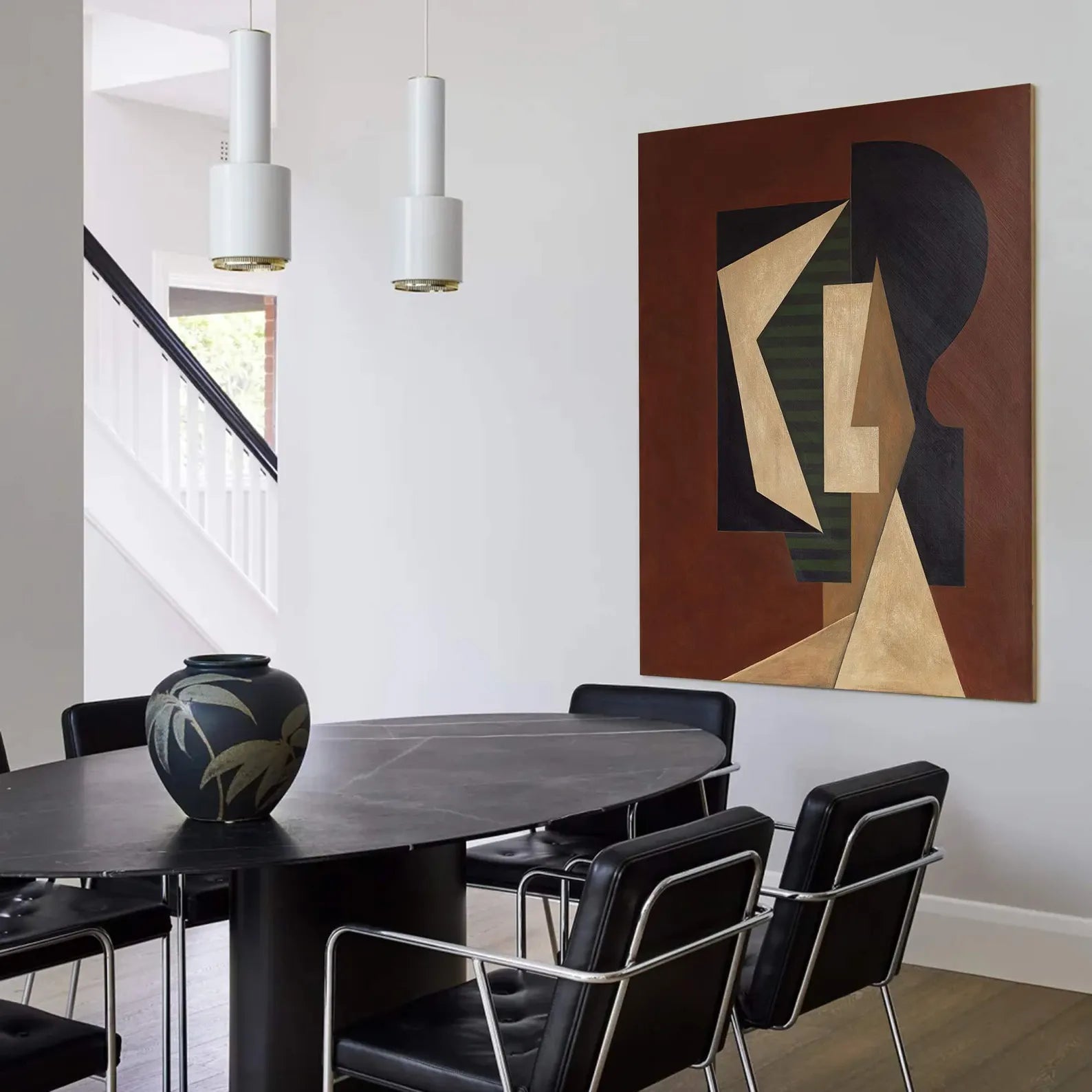 Textured Cubist Opulence | Geometric Face