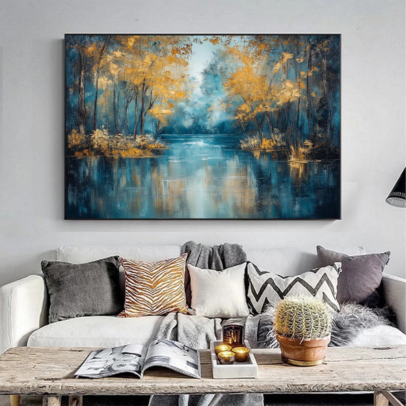 Textured Woodland Glow | Golden Foliage