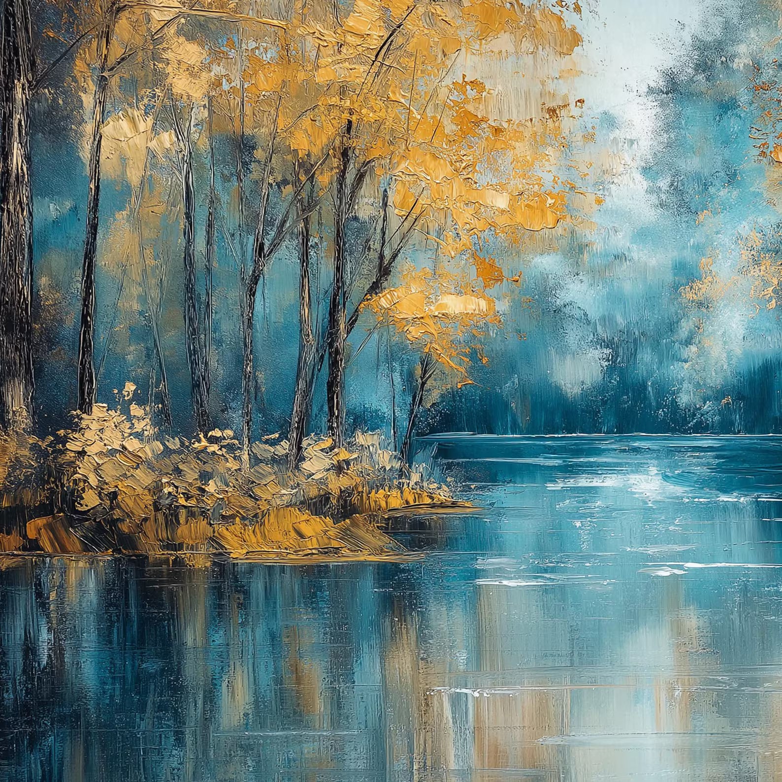 Textured Woodland Glow | Golden Foliage