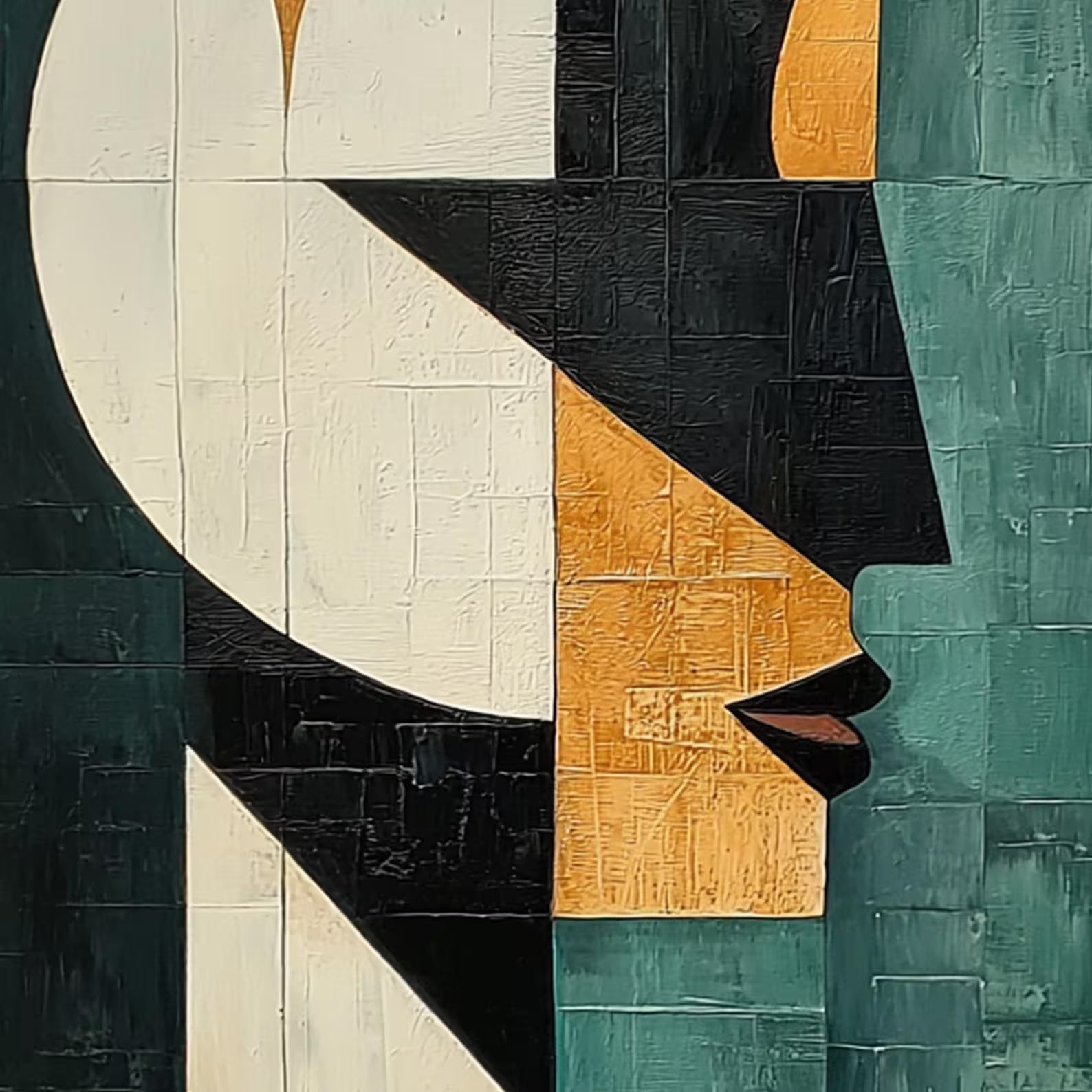 Textured Geometric Profile | Gilded Hues