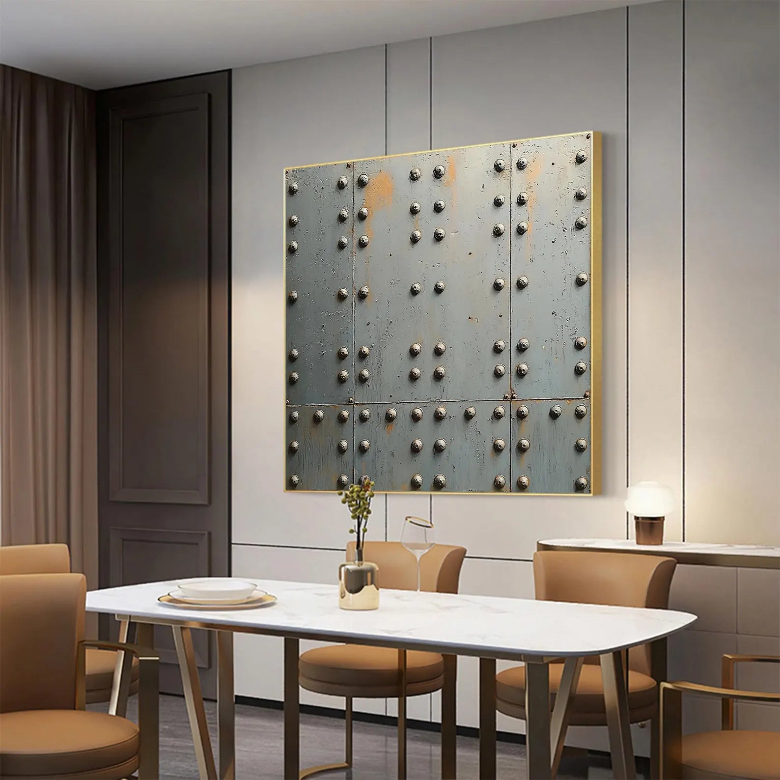 Textured Industrial Patina | Rivet Panels