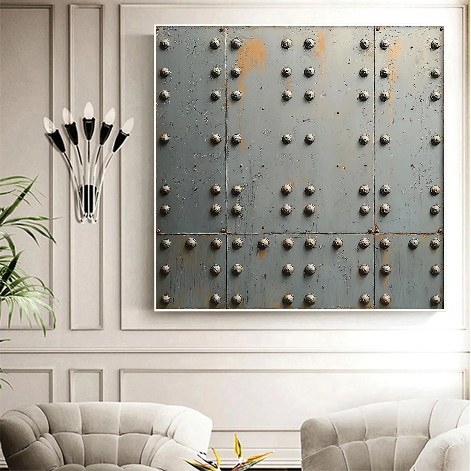 Textured Industrial Patina | Rivet Panels