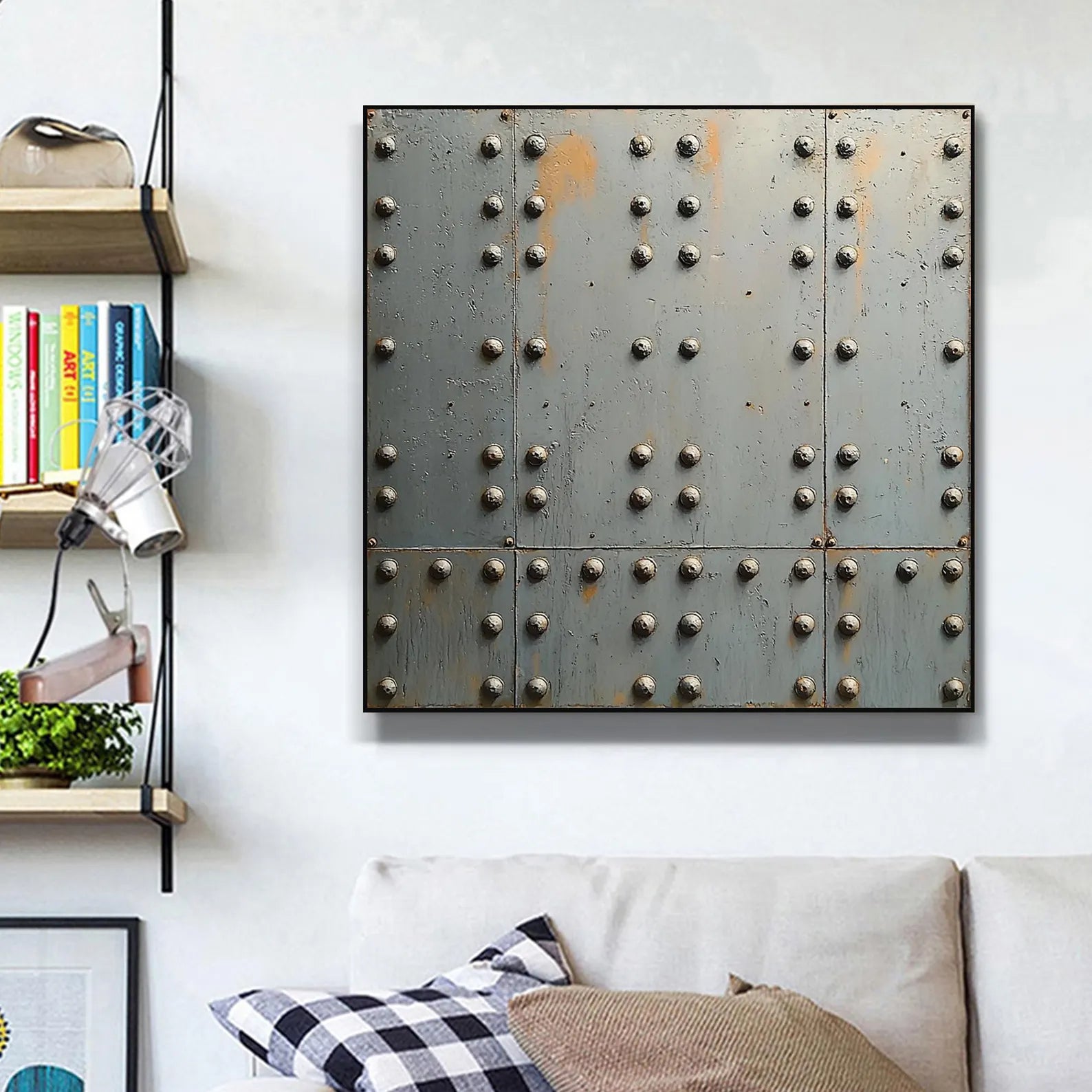 Textured Industrial Patina | Rivet Panels