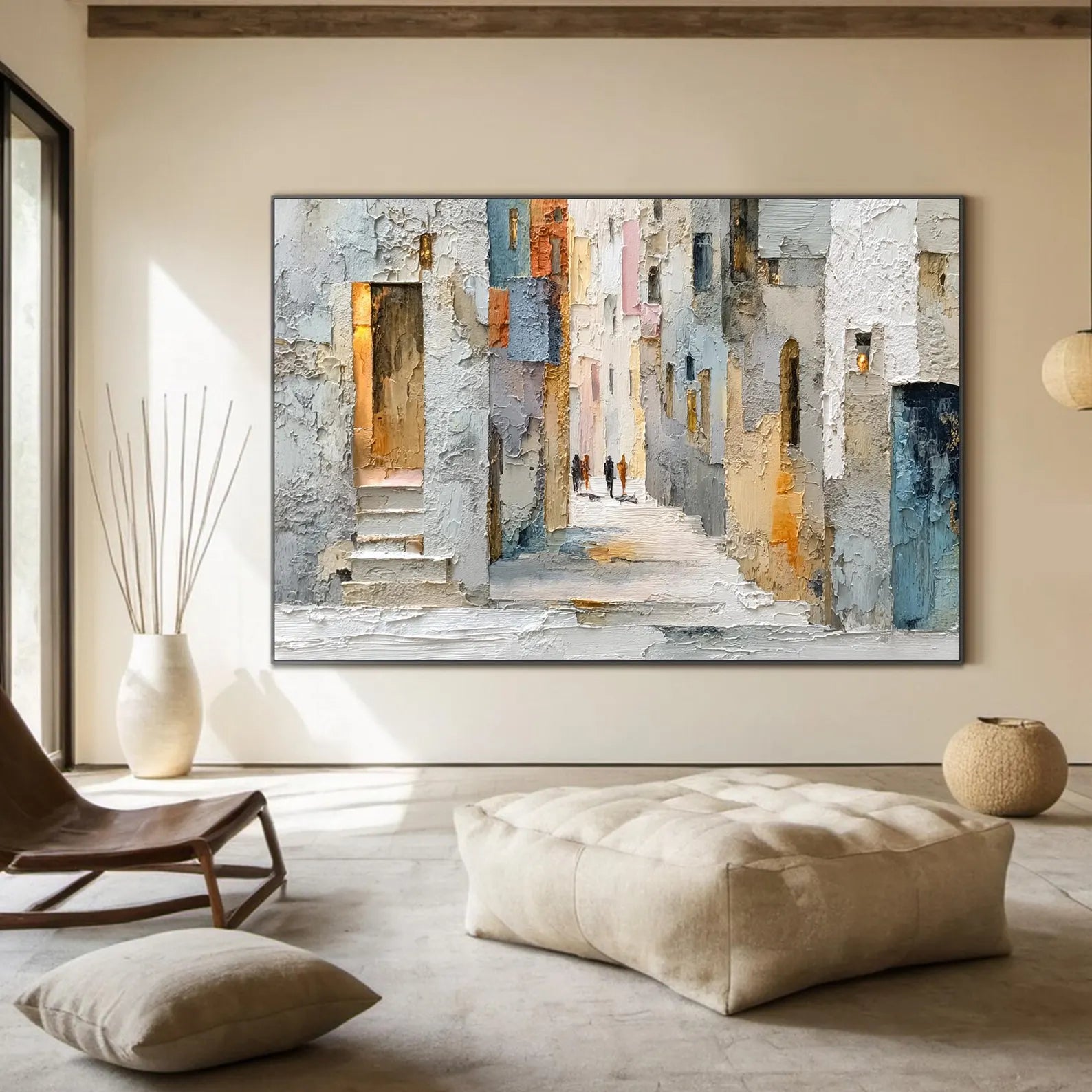 Textured Alley Scene | Pastel Hues