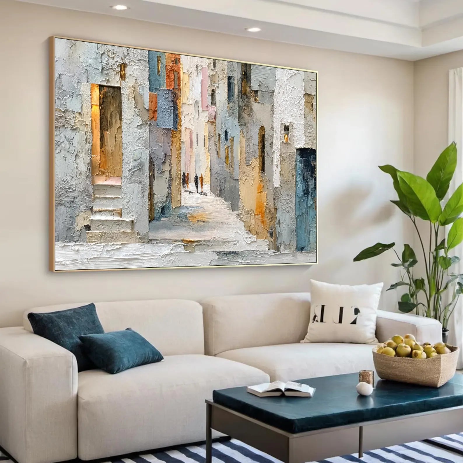 Textured Alley Scene | Pastel Hues