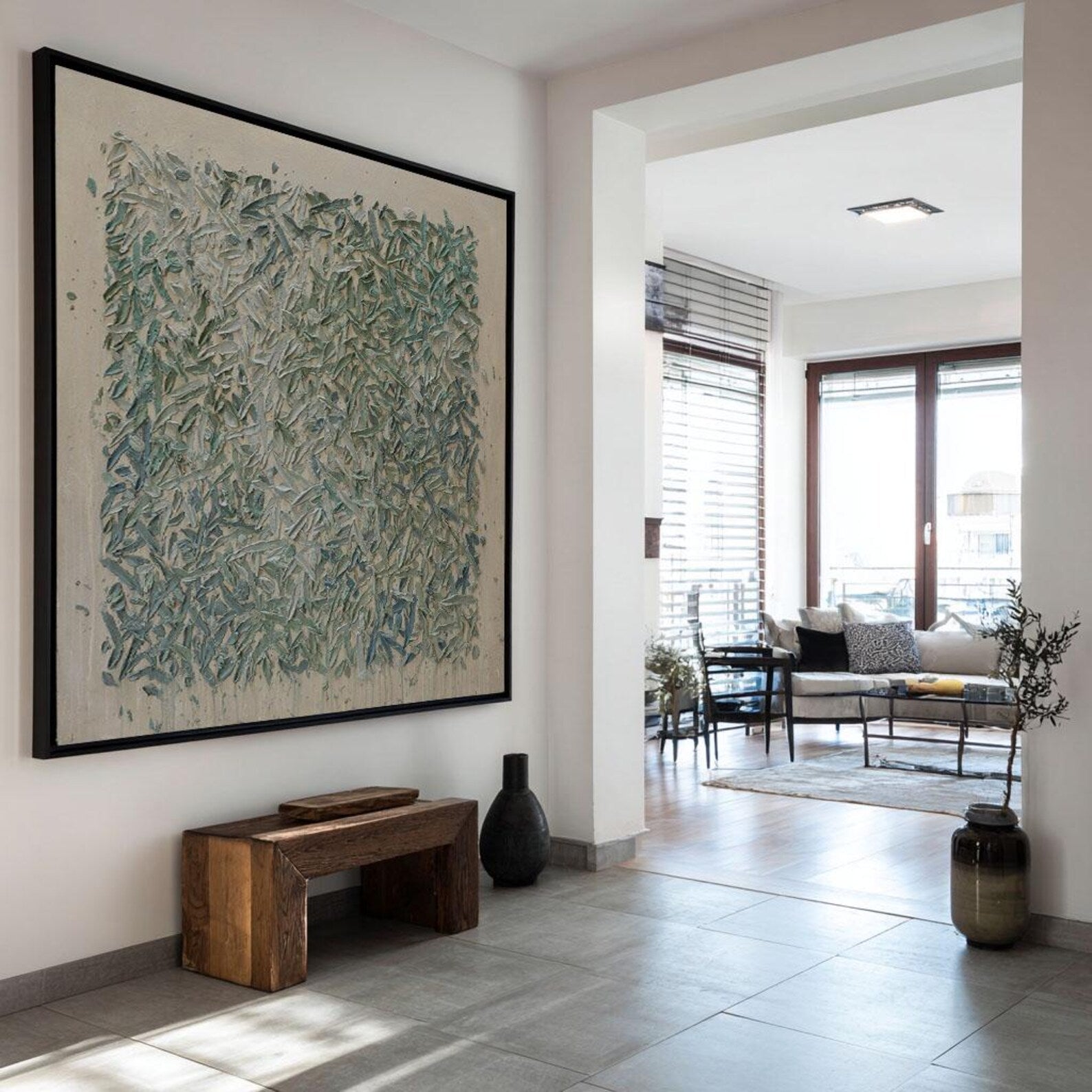 Abstract Teal Texture Art | Modern Refinement