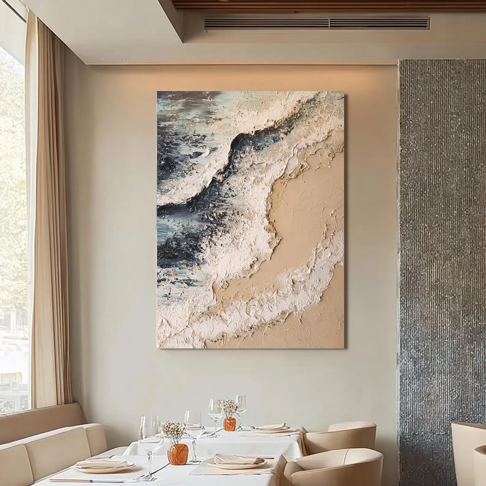 Textured Ocean Opulence | Blue Sand