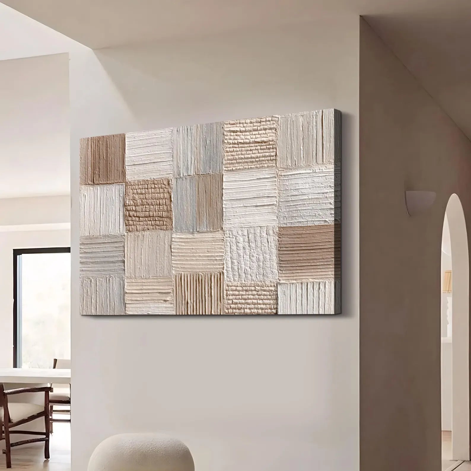 Textured Patchwork Serenity | Neutral Tones