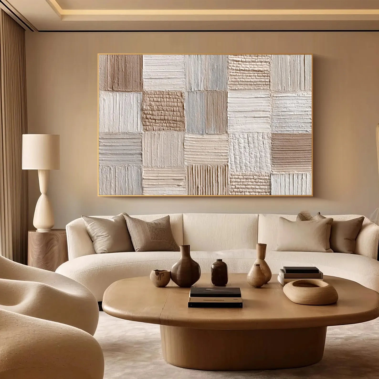 Textured Patchwork Serenity | Neutral Tones