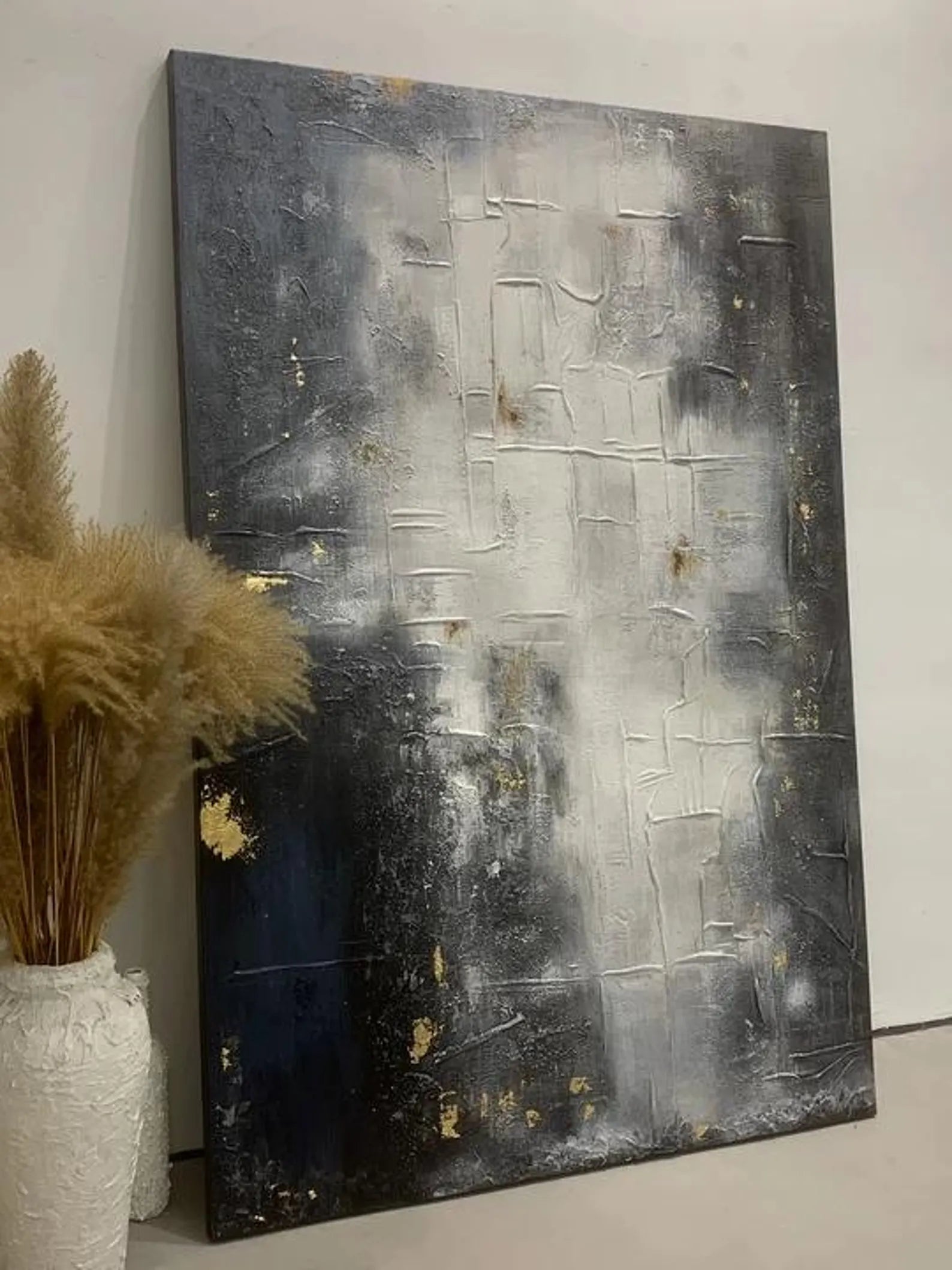 Textured Abstract Depth | Gray Gold