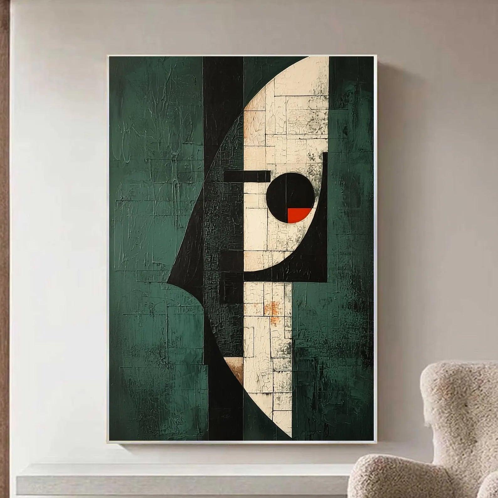 Textured Abstract Profile | Emerald Hues