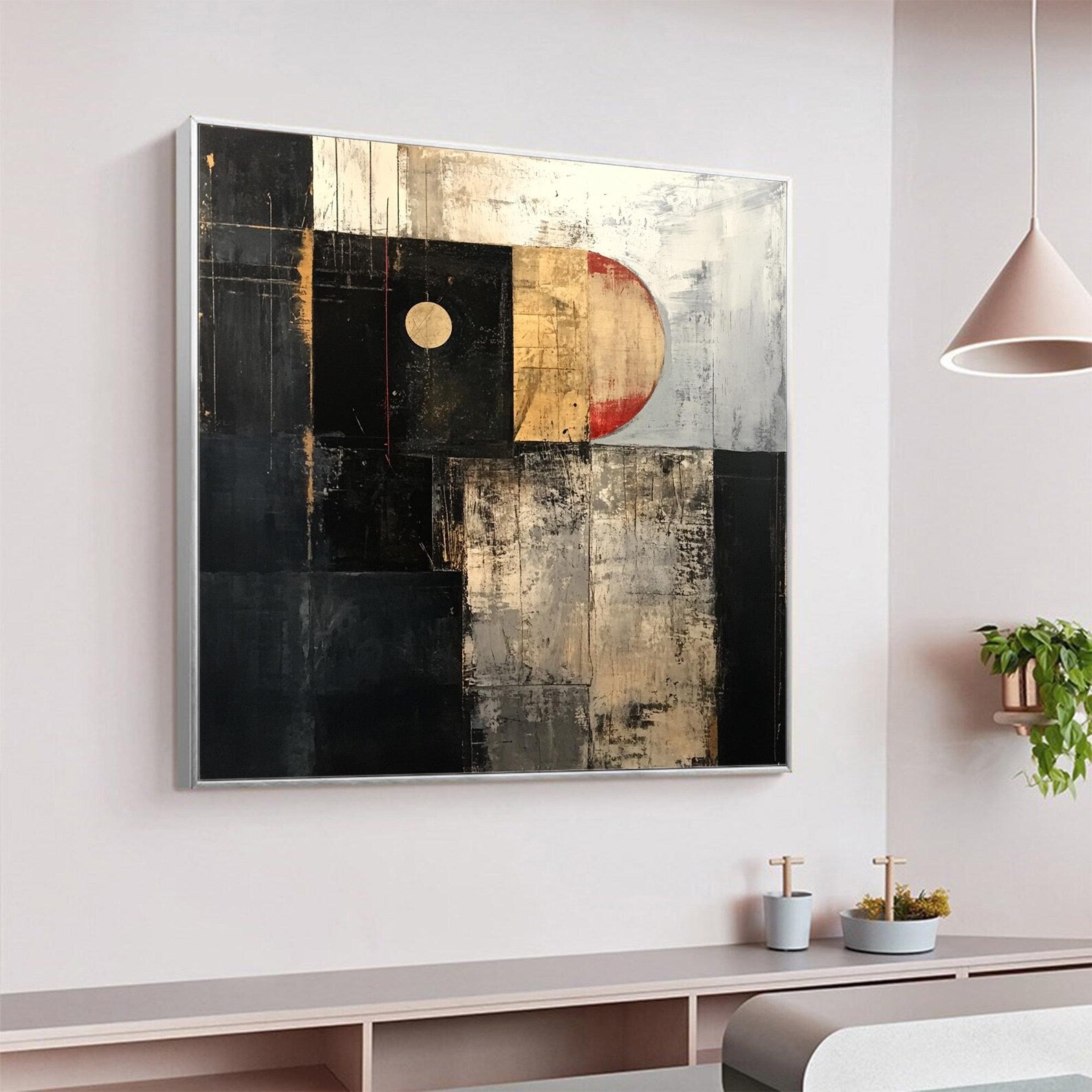 Textured Geometric Opulence | Gilded Accents