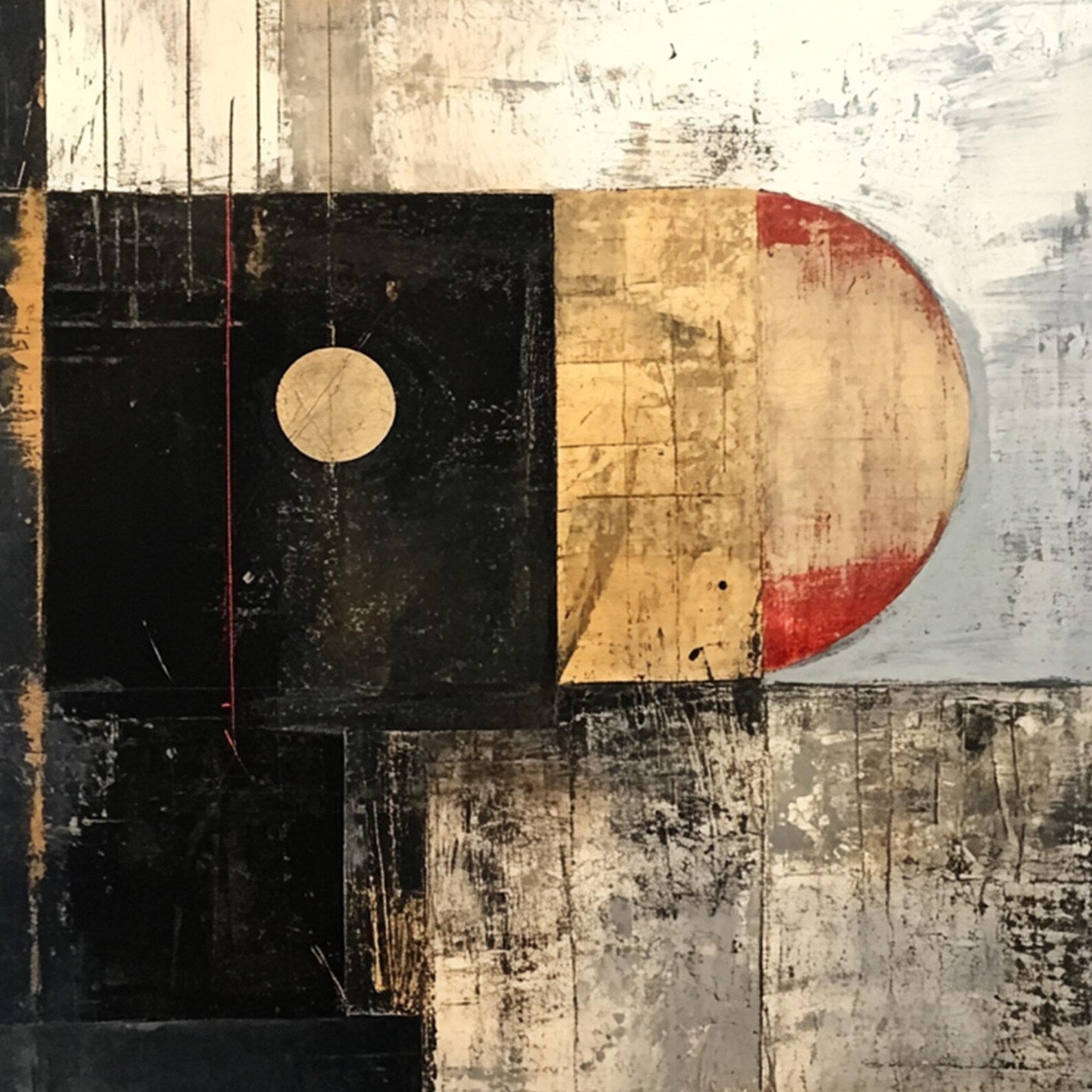 Textured Geometric Opulence | Gilded Accents