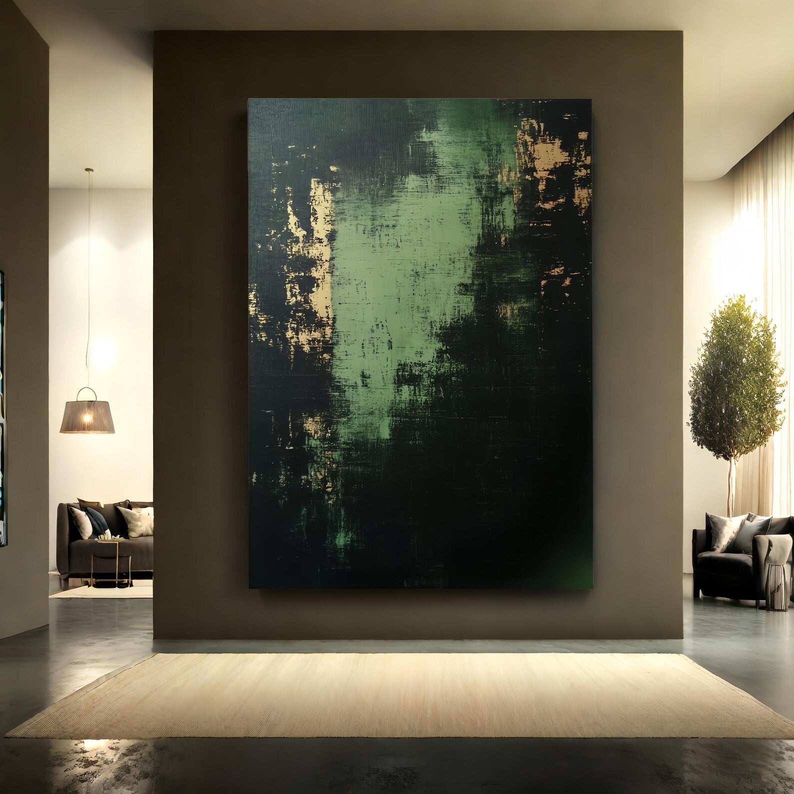 Textured Virid Opulence | Aureate Patches