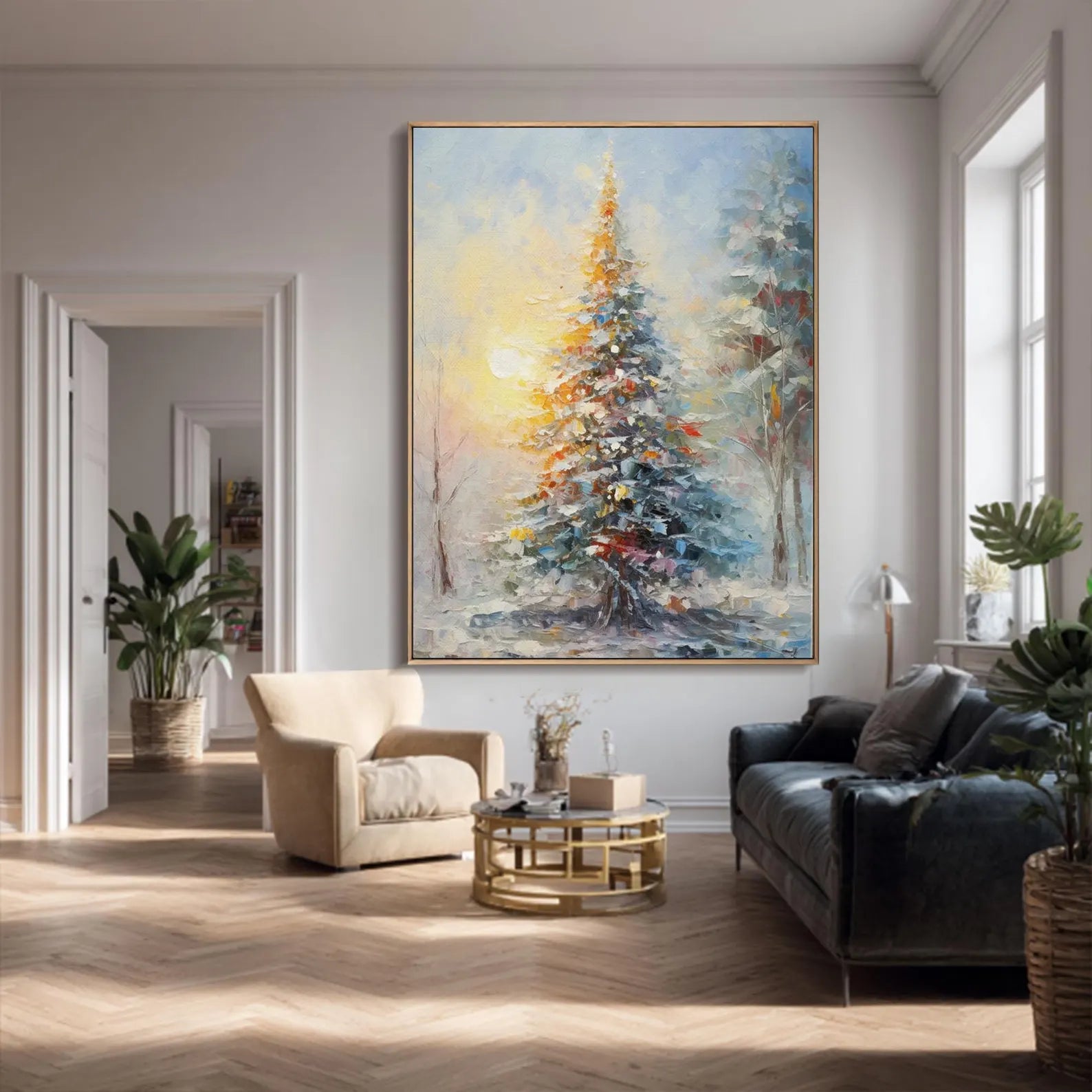 Textured Pine Opulence | Sunset Frost