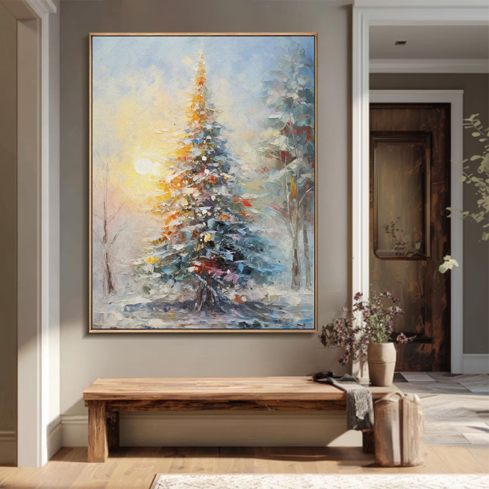 Textured Pine Opulence | Sunset Frost