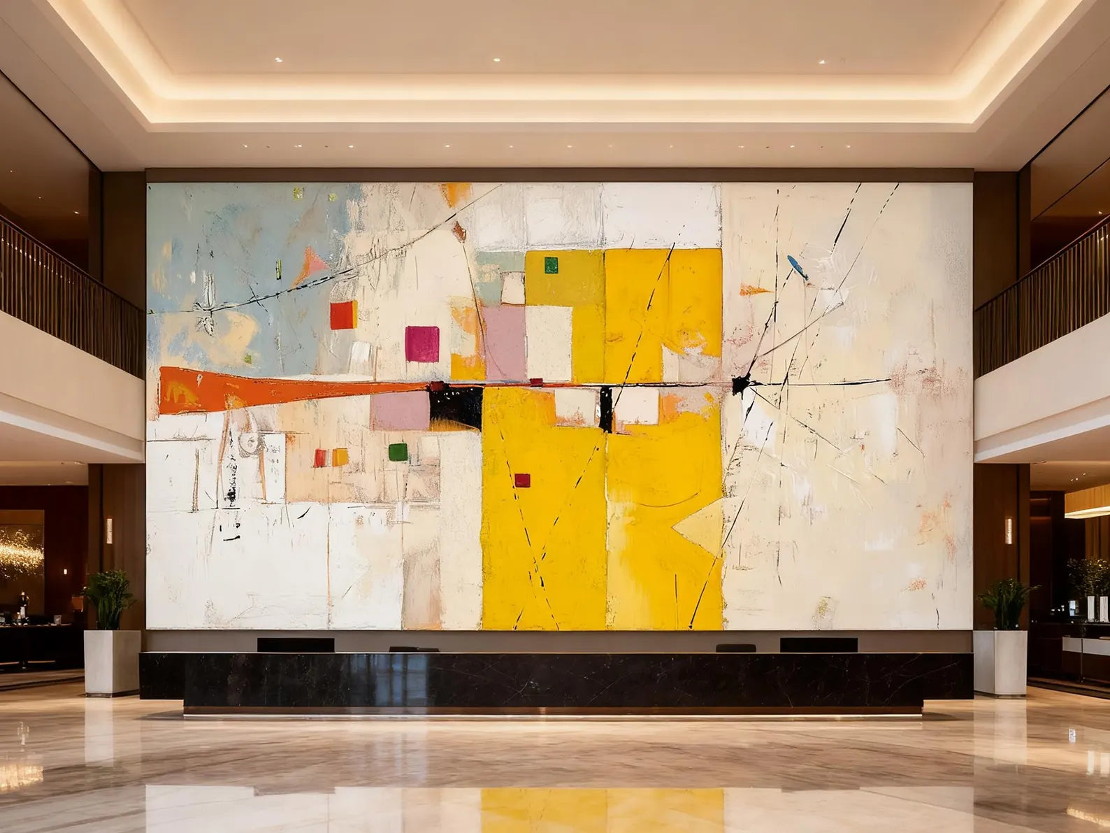 Textured Colorful Geometry | Yellow White