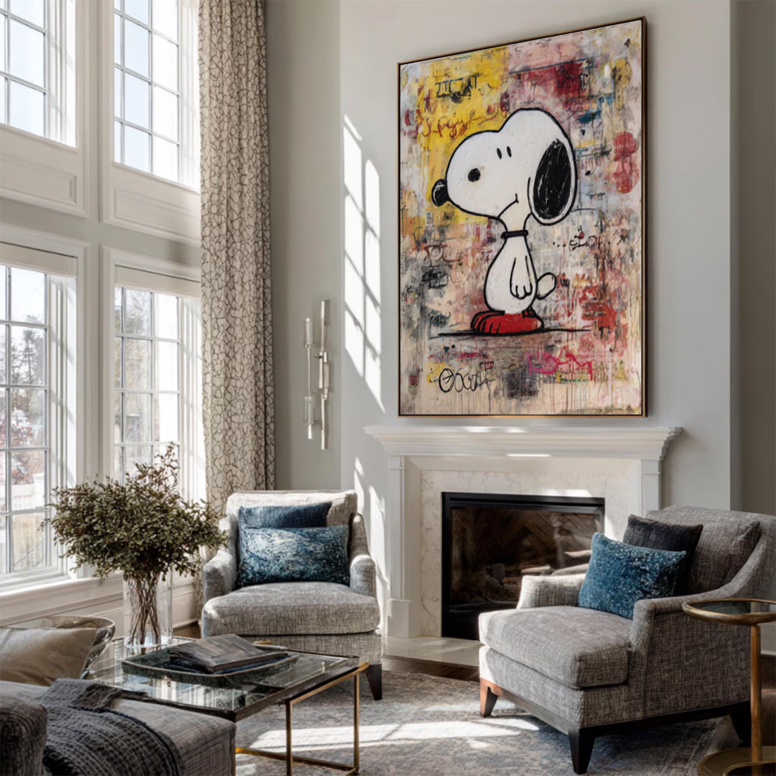 Textured Graffiti Charm | Snoopy Art