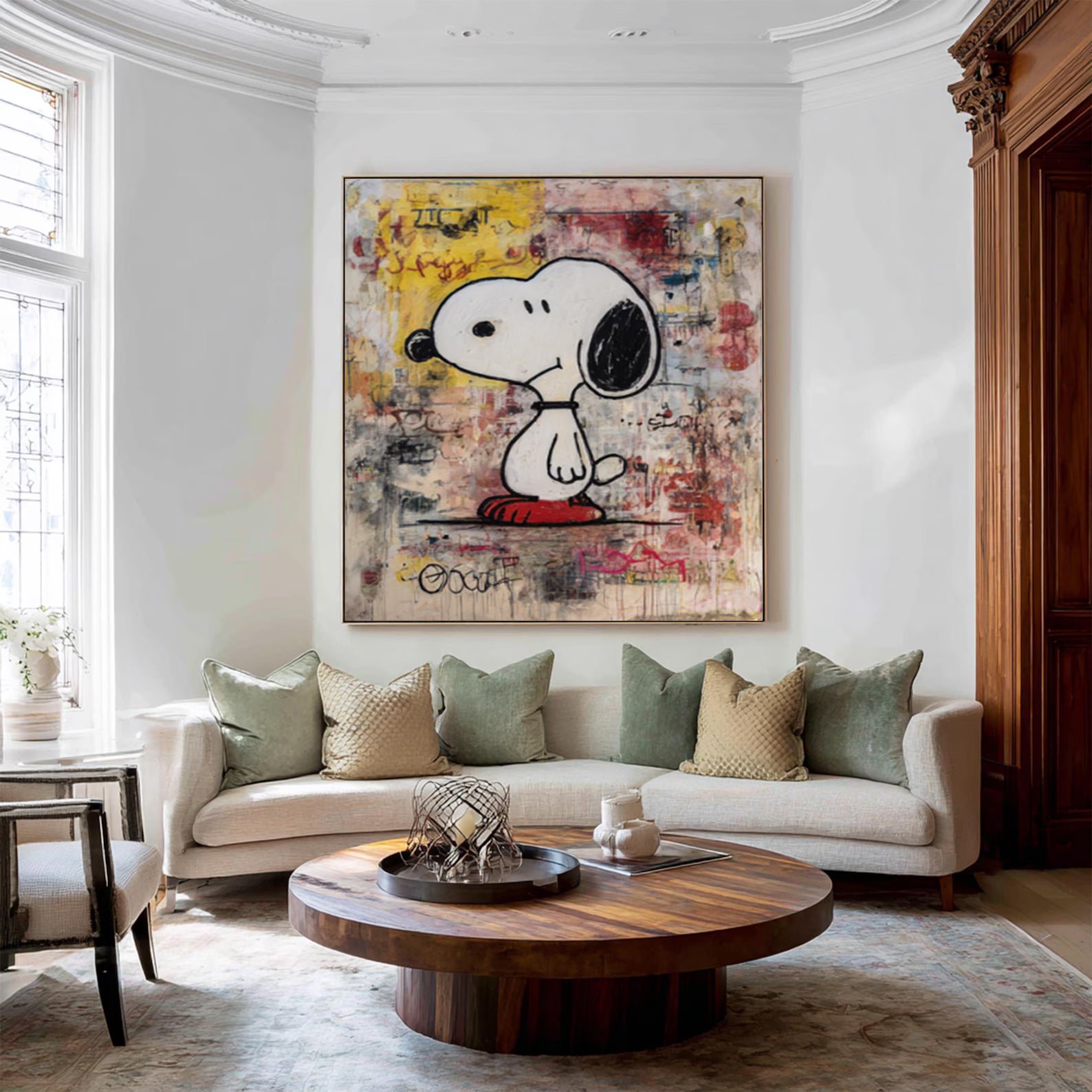 Textured Graffiti Charm | Snoopy Art