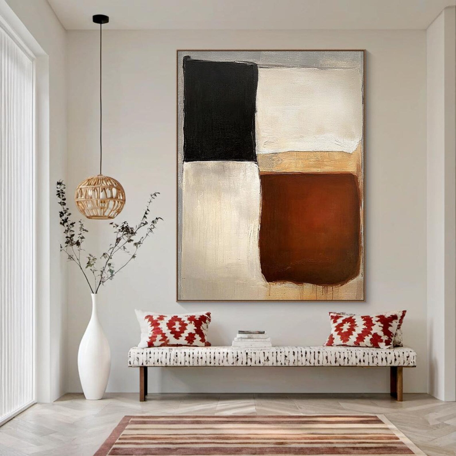 Textured Block Opulence | Beige Rhythm