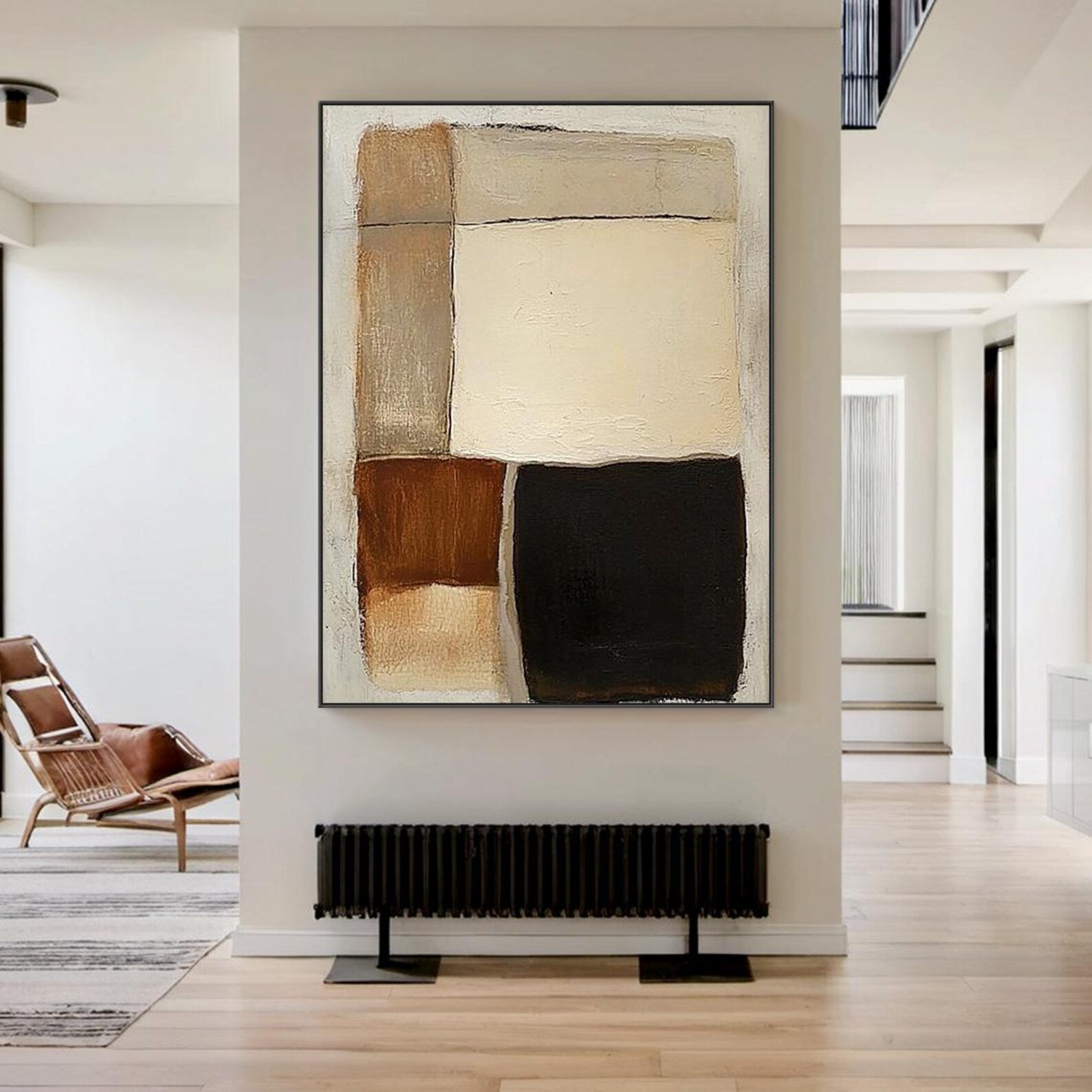 Textured Geometric Warmth | Beige Rhythm