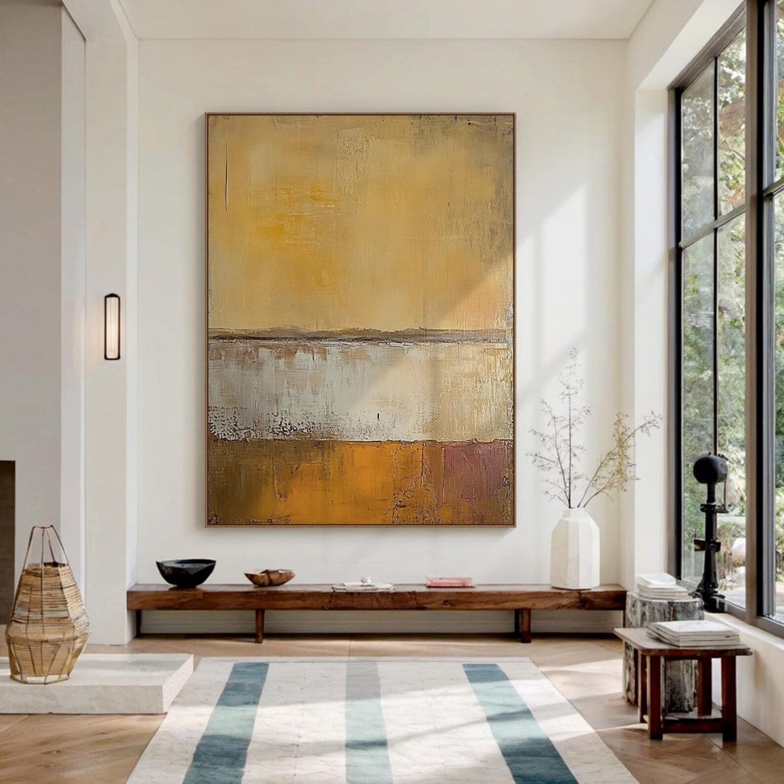 Textured Abstract Warmth | Gold Brown