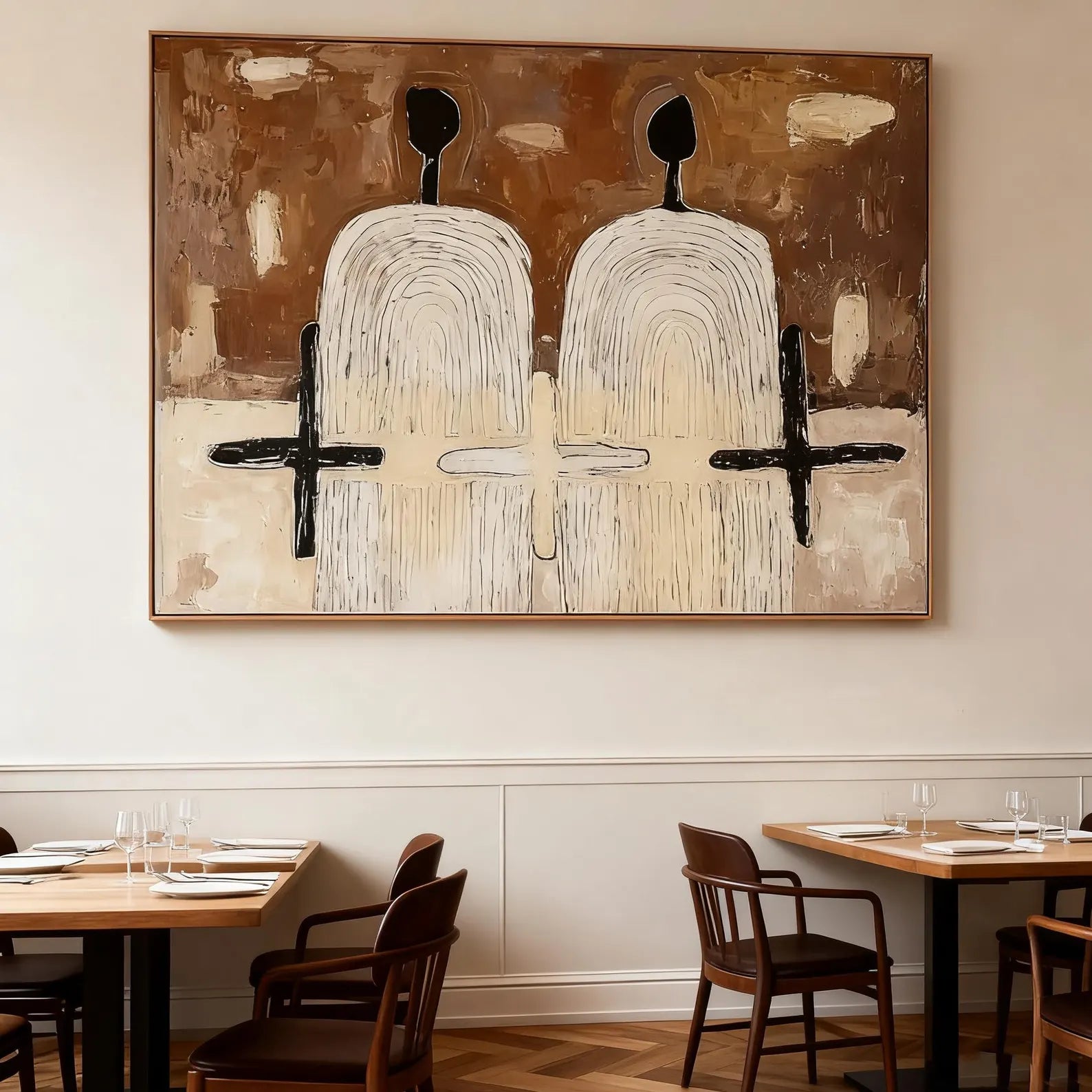 Textured Dual Silhouettes | Warm Hues