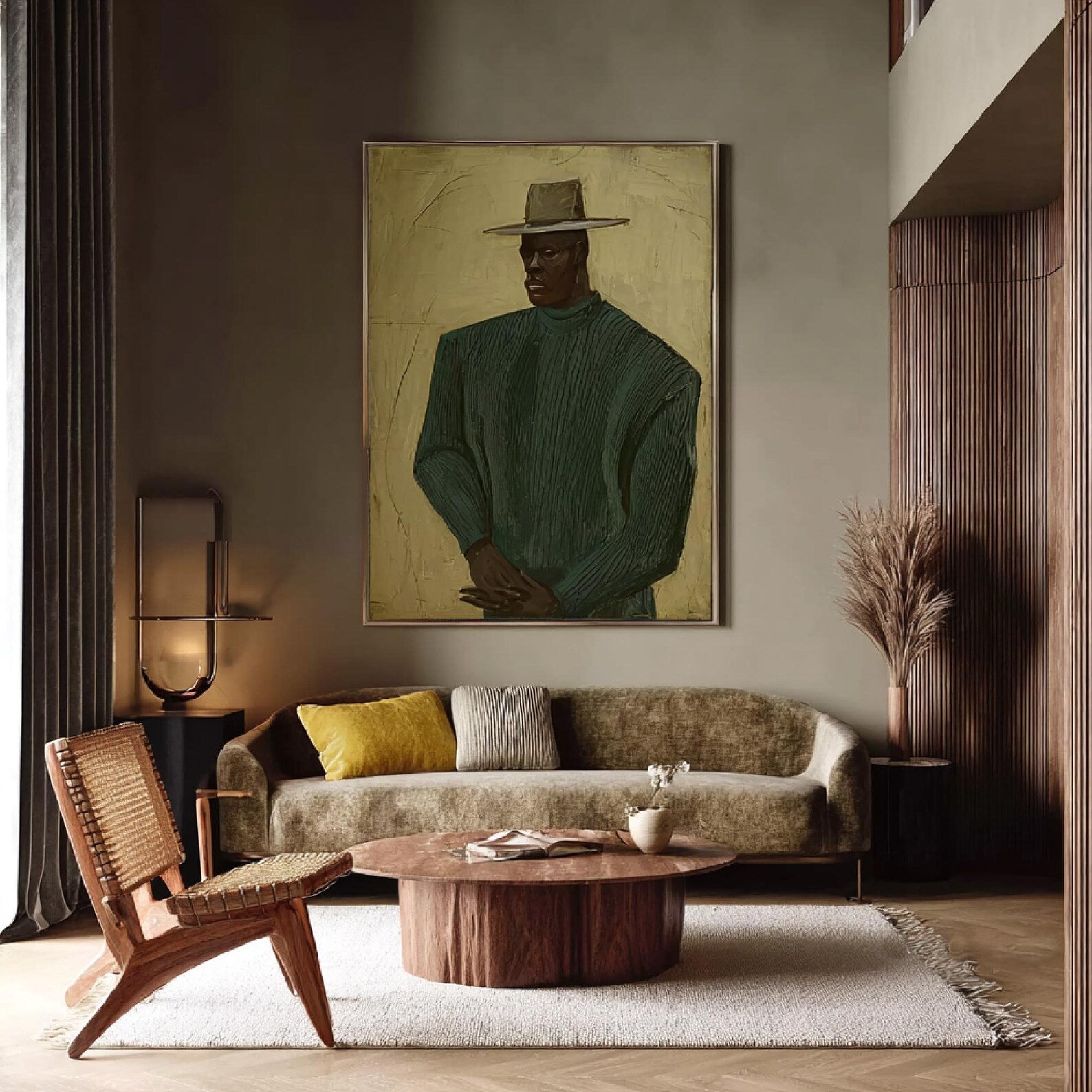 Textured Figure Sophistication | Green Attire