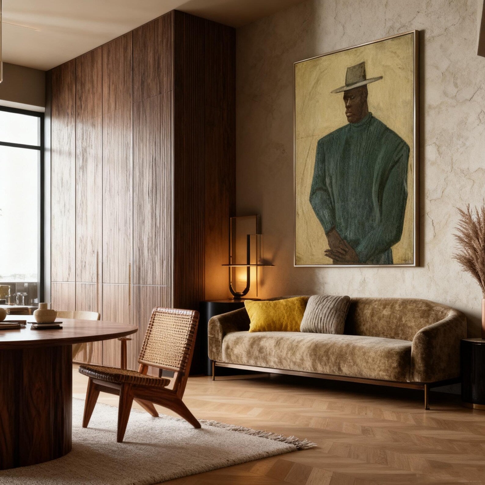 Textured Figure Sophistication | Green Attire