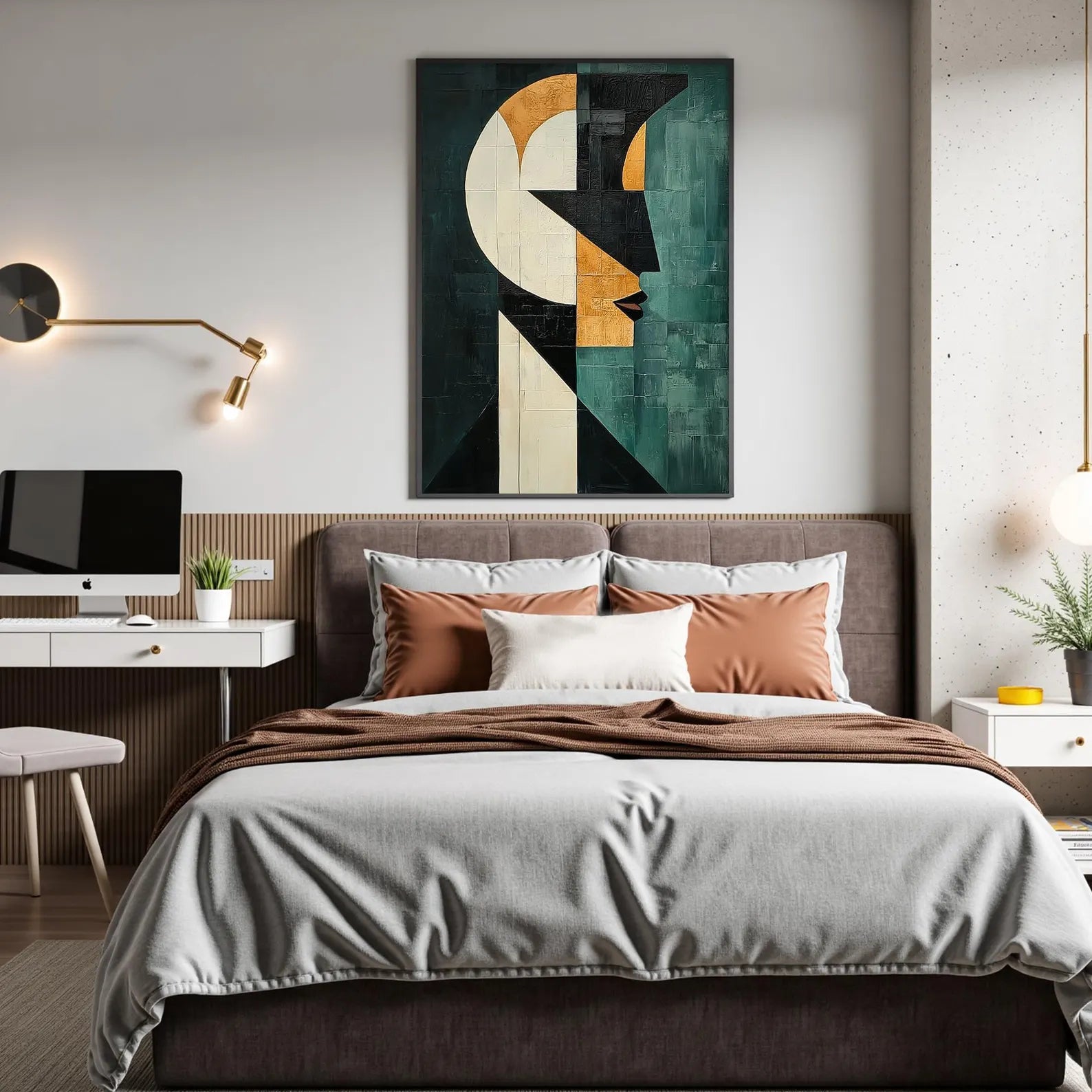 Textured Geometric Profile | Gilded Hues