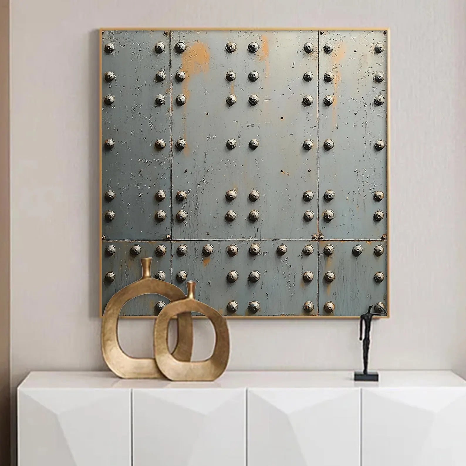 Textured Industrial Patina | Rivet Panels