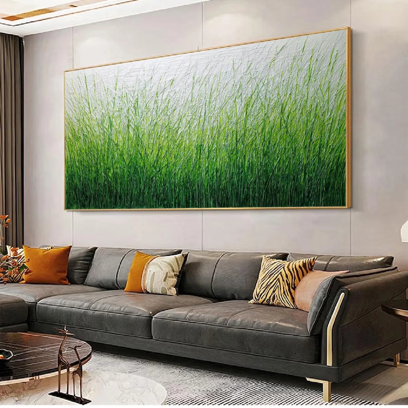 Textured Grass Field Art | Fresh Sophistication