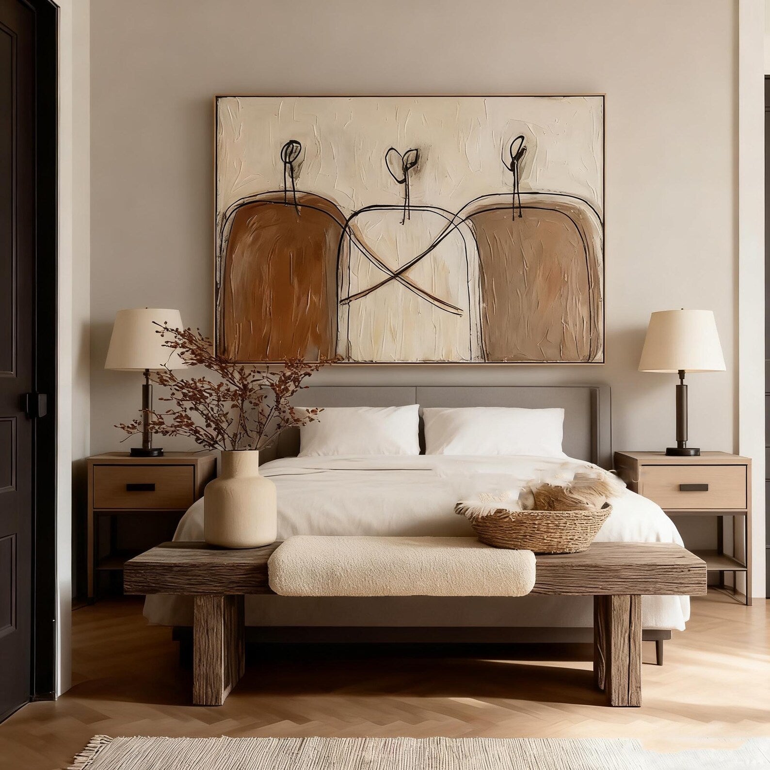 Textured Minimalist Silhouettes | Earth Hues