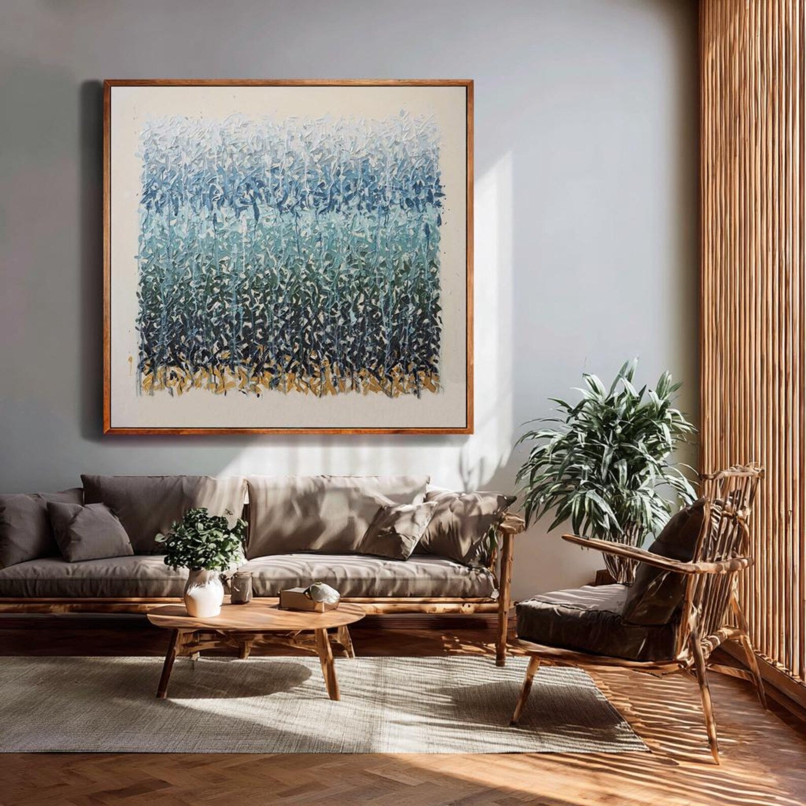 Textured Azure Gradient | Gilded Base