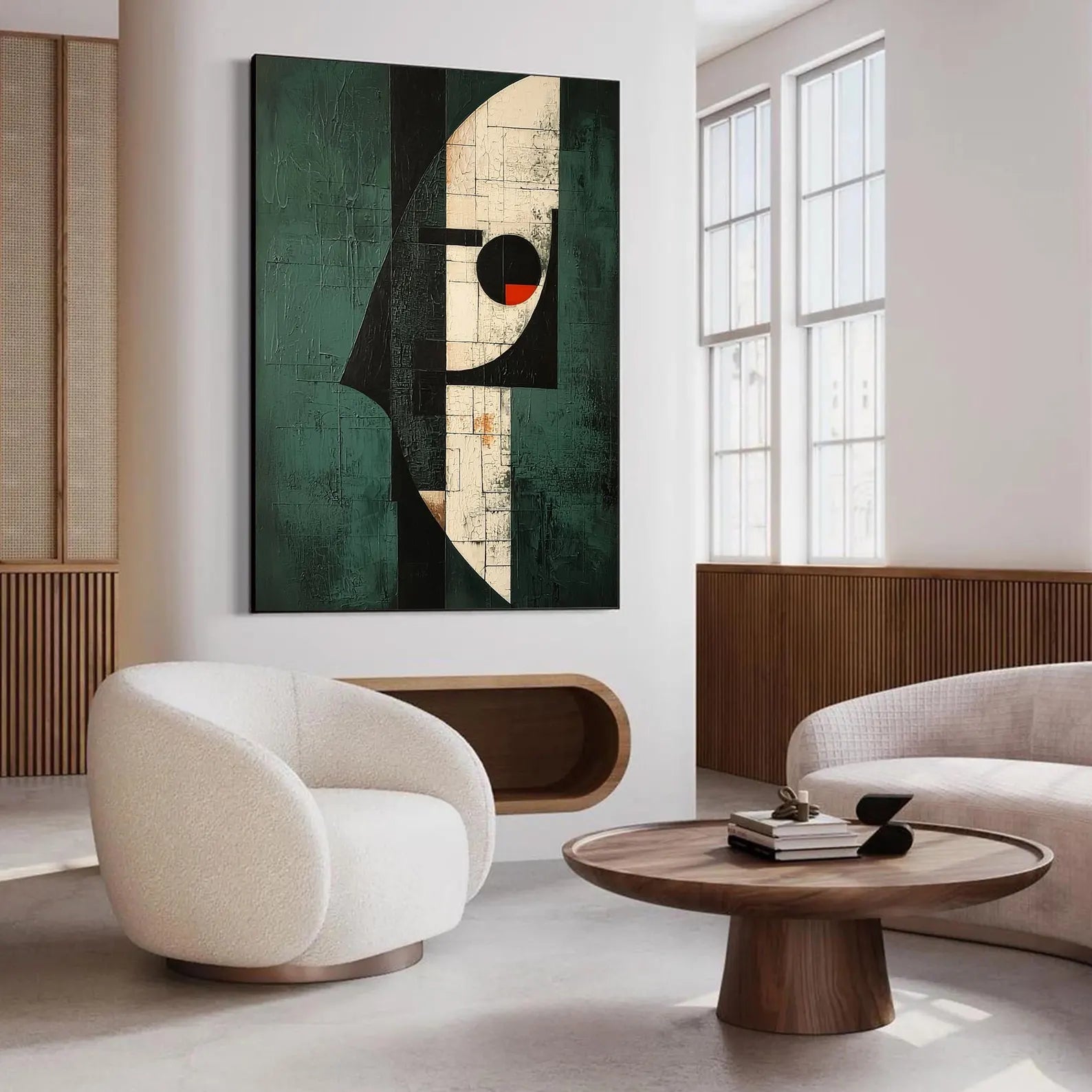 Textured Abstract Profile | Emerald Hues