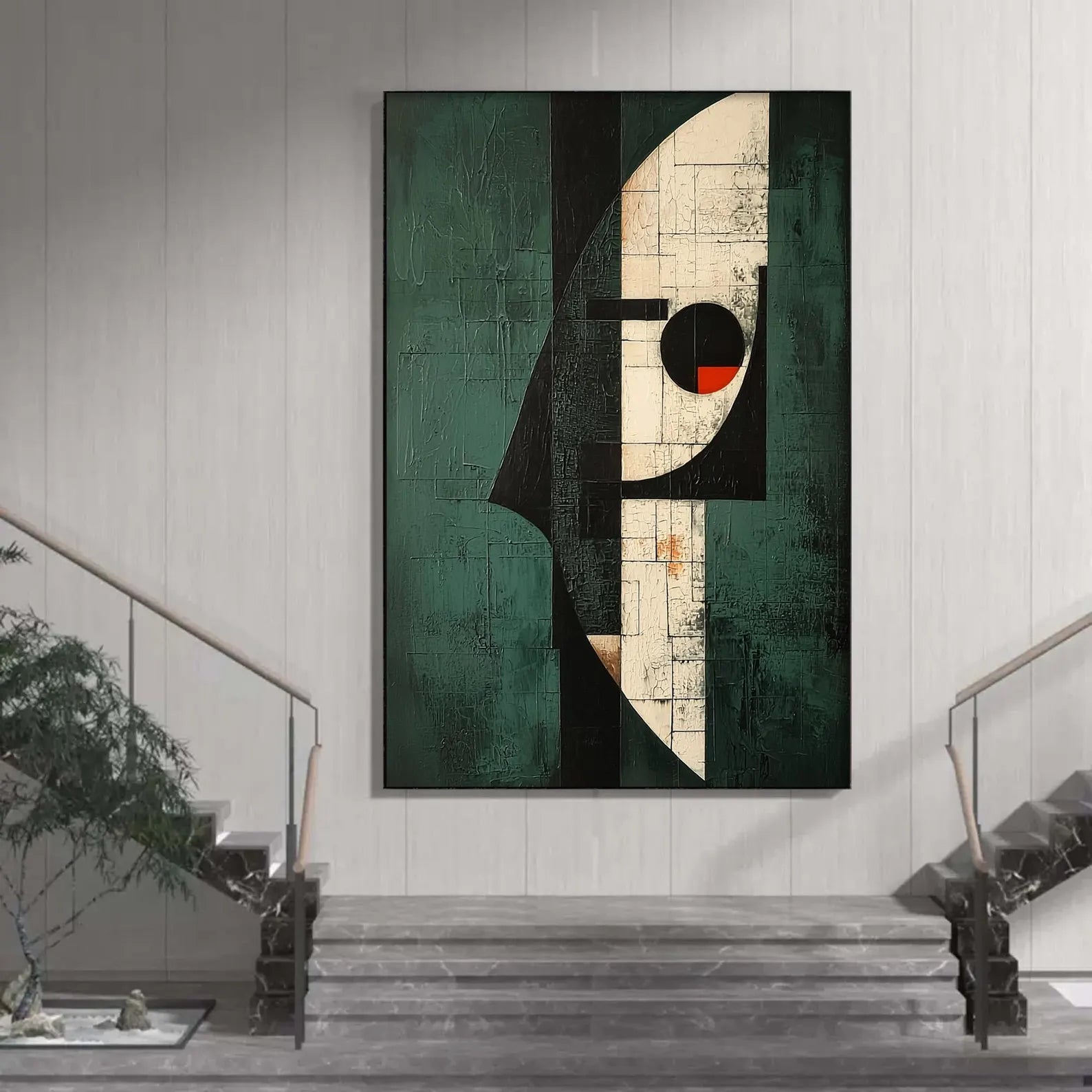 Textured Abstract Profile | Emerald Hues