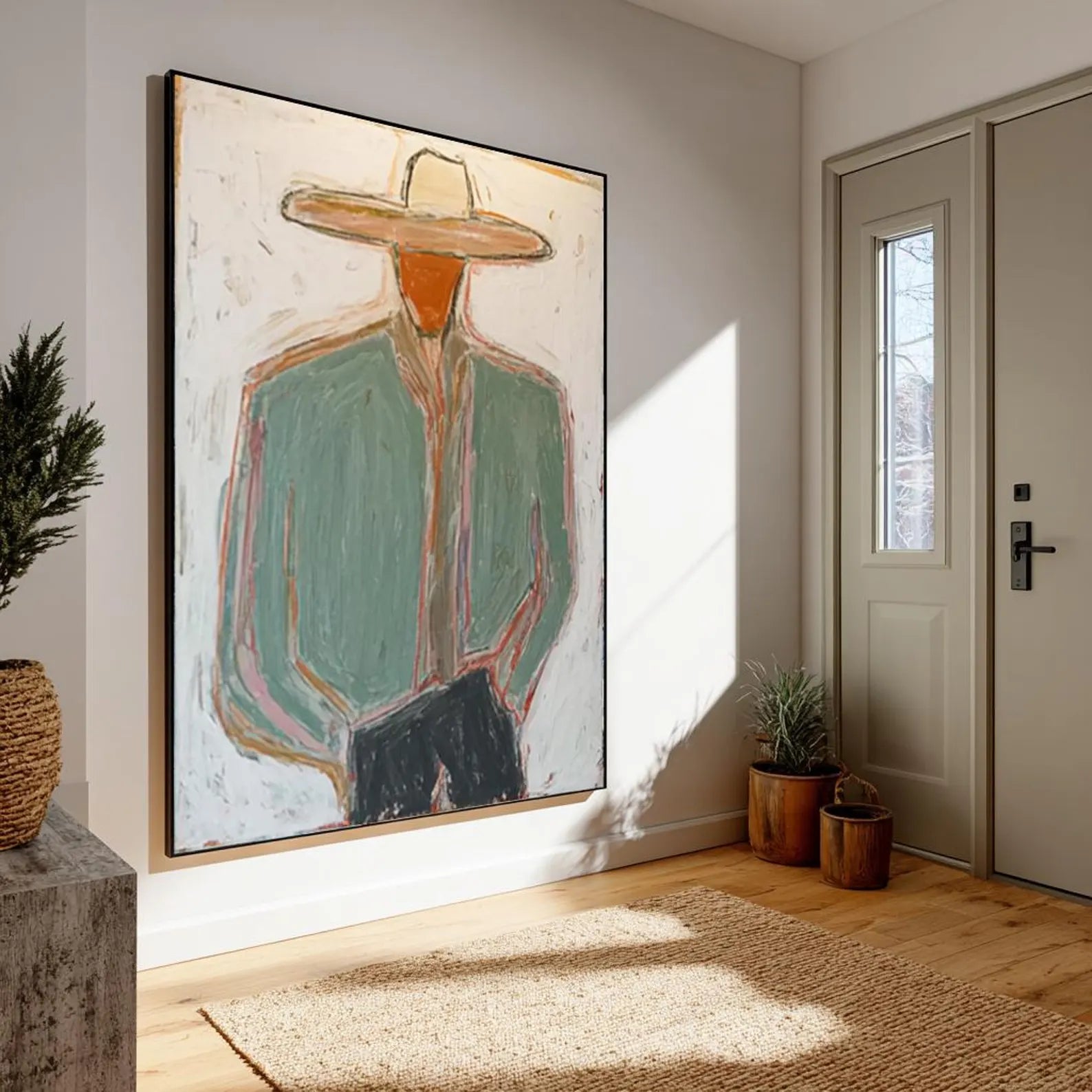 Textured Figural Leisure | Wide Brim