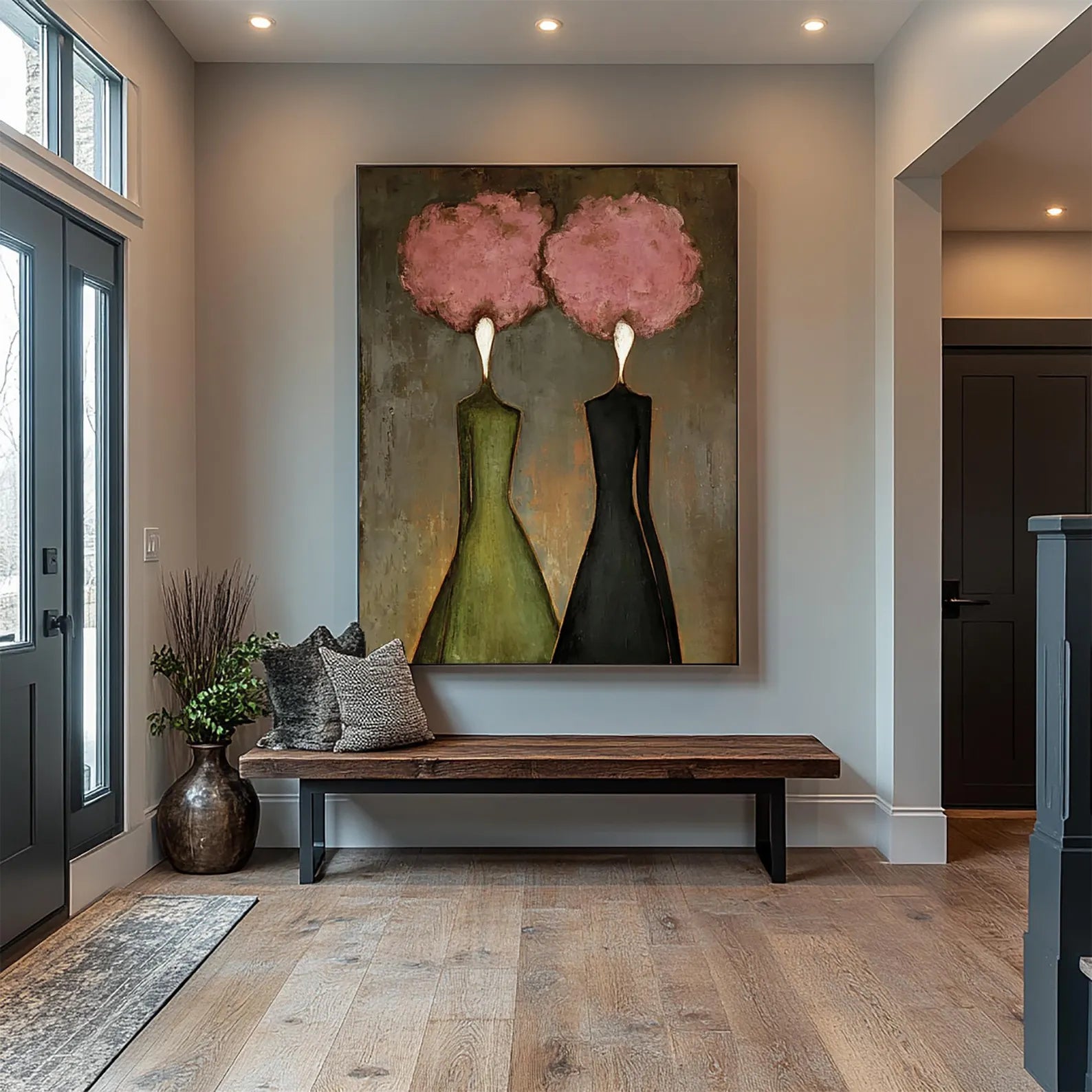 Textured Floral Duality | Pink Duo