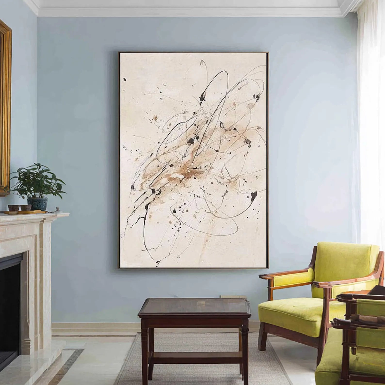 Abstract Ink Splash Art | Subtle Sophistication