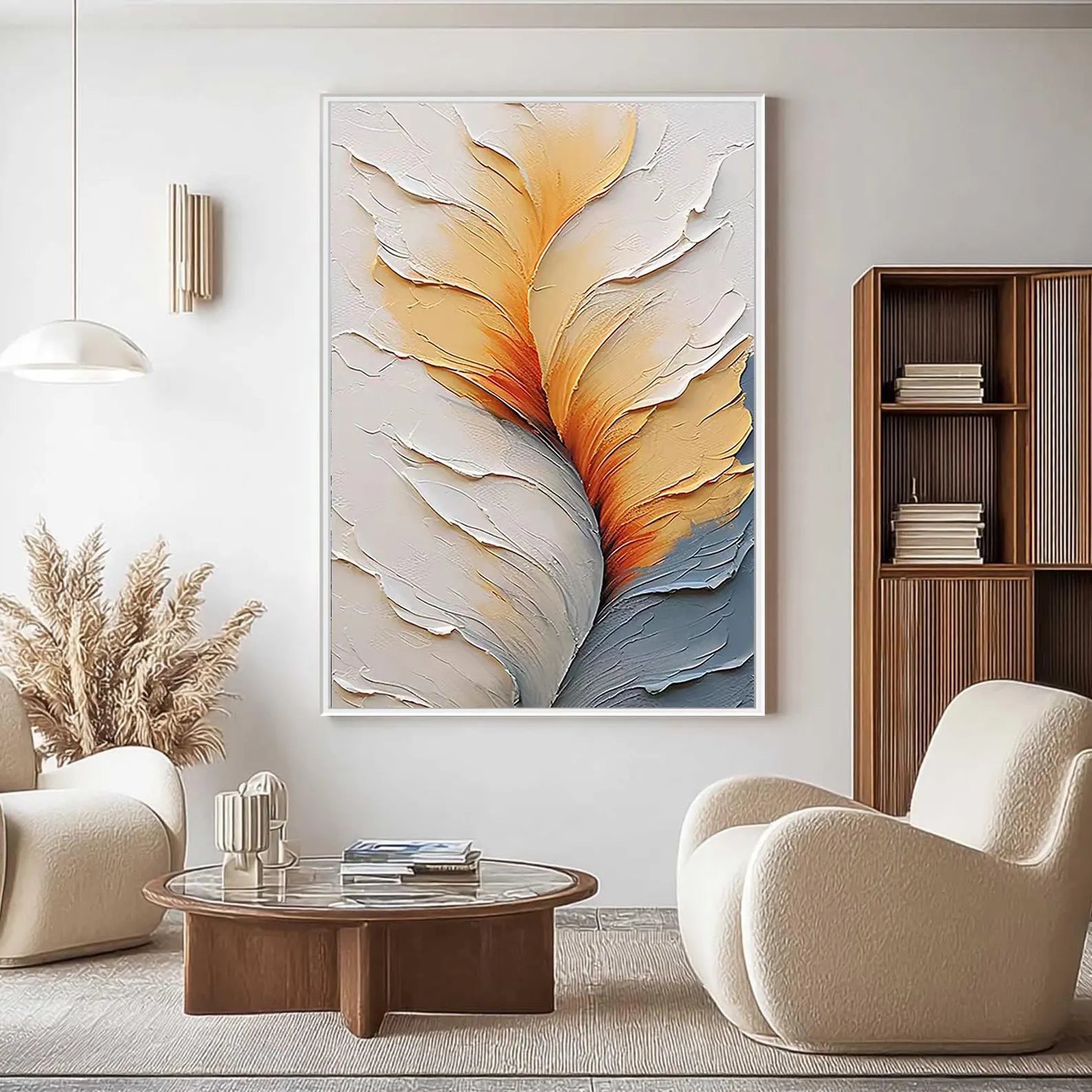 Textured Plume Grace | Warm Gradients